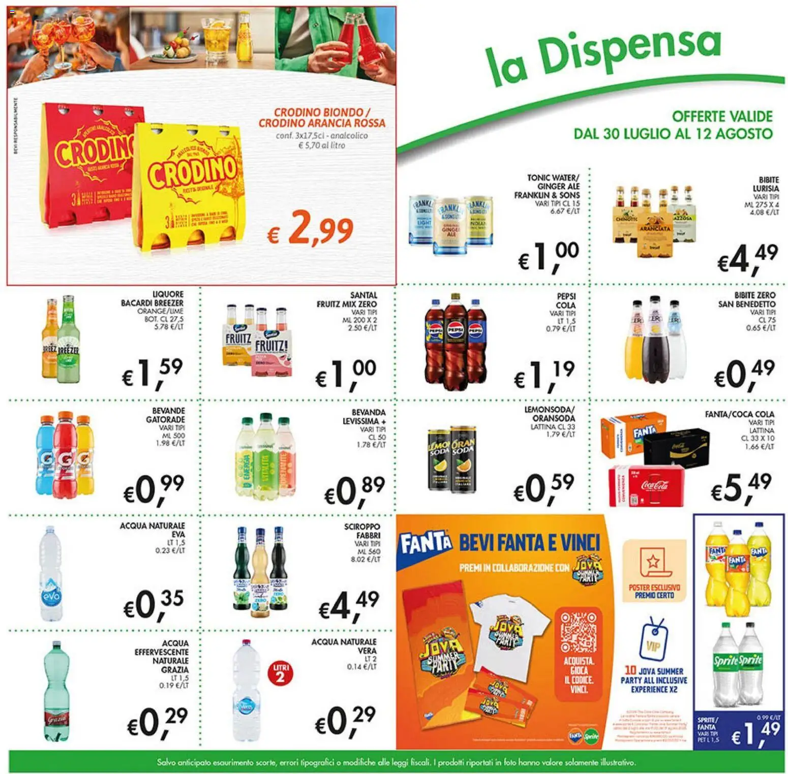 Volantino Coal del 30/07/2026 | Pagina: 15 | Prodotti: Acqua, Acqua naturale, Bibite, Liquore