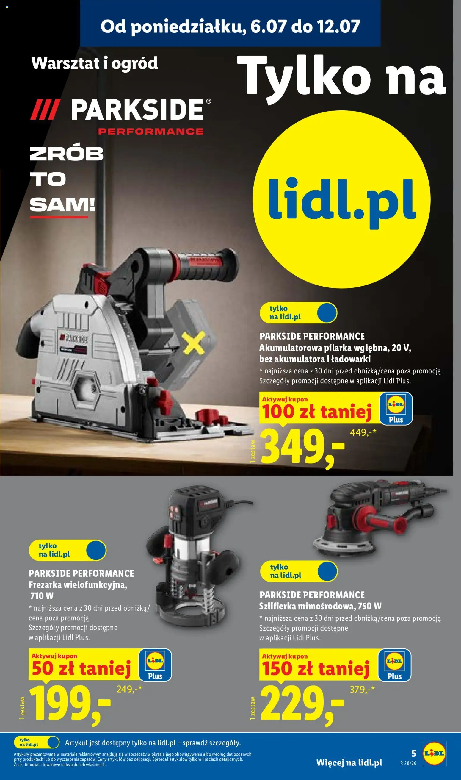 Lidl Katalog od 06.07.2026 | Strona: 5 | Produkty: Router, Szlifierka