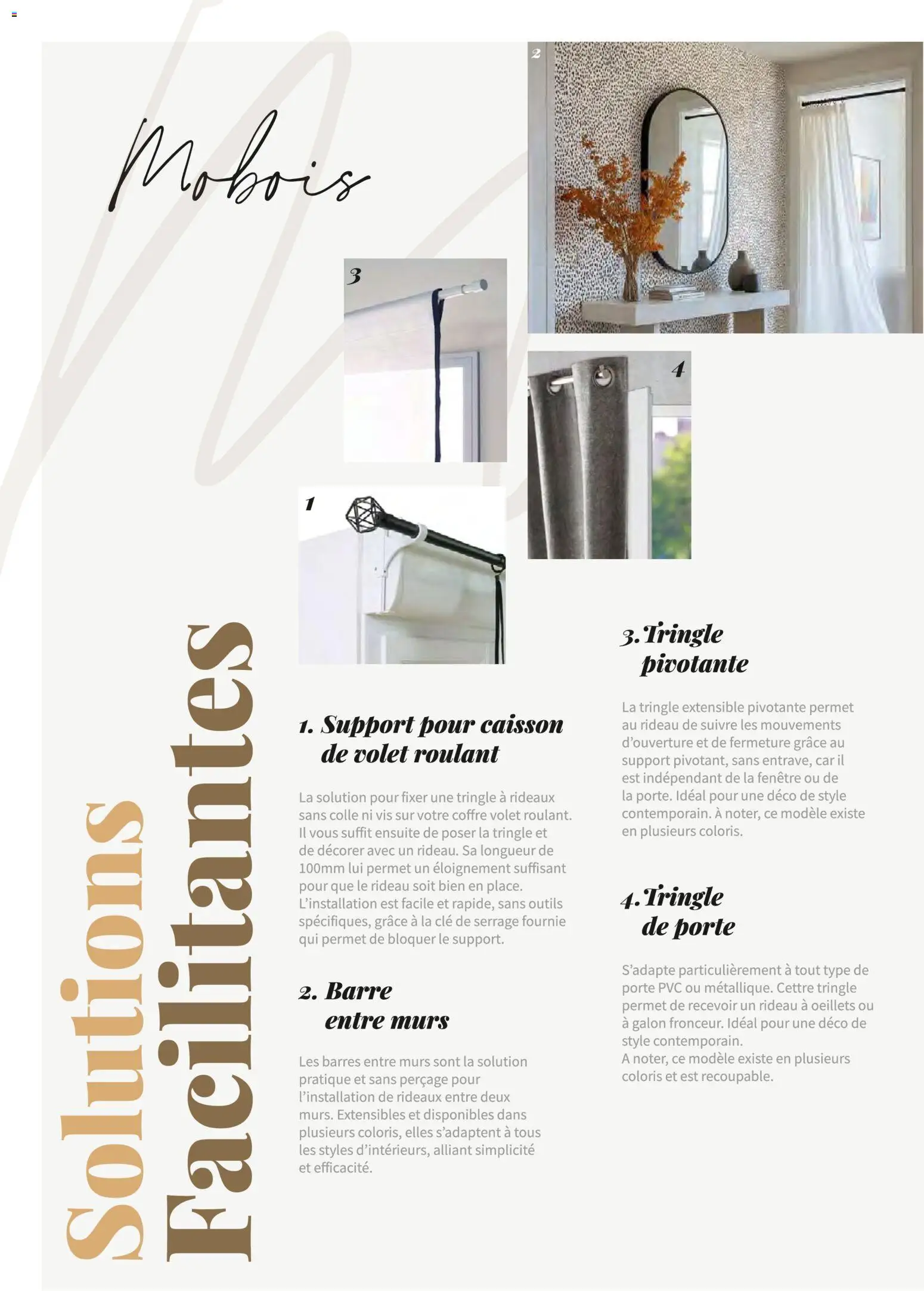 {H1} | Page: 47 | Produits: Tringle extensible, Outils, Porte, Rideau