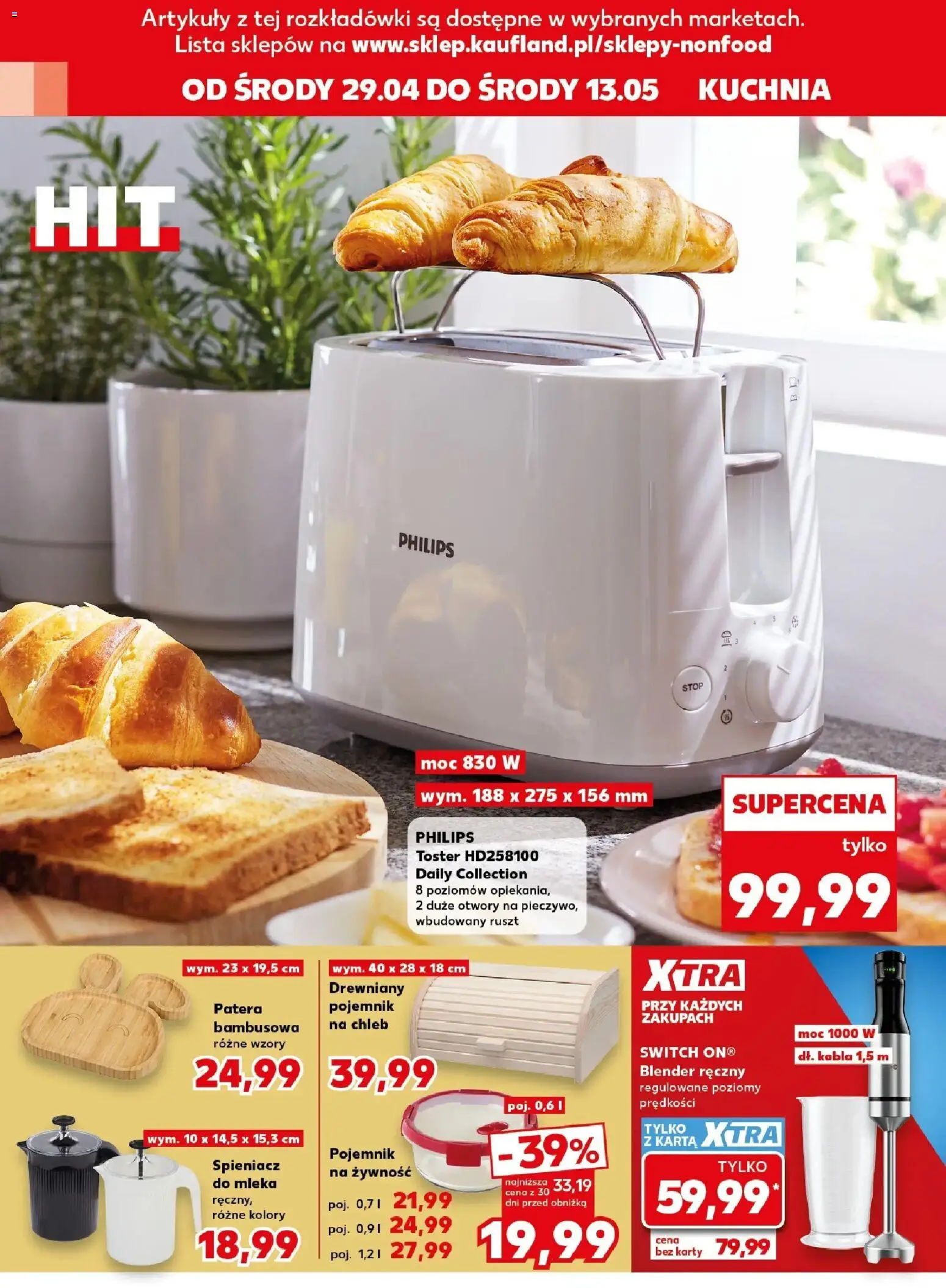 Kaufland gazetka - Złap Okazje od 29.04.2026 | Strona: 16 | Produkty: Karta, Toster, Ruszt, Chleb