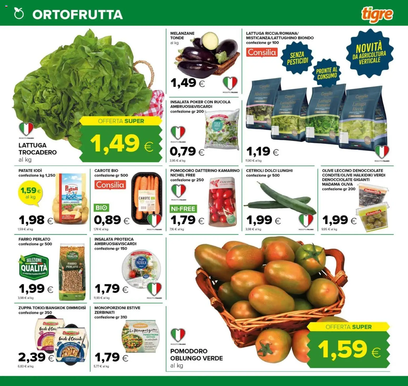 Volantino Tigre del 04.06.2026 | Pagina: 7 | Prodotti: Minestrone, Cetrioli, Pomodoro, Melanzane