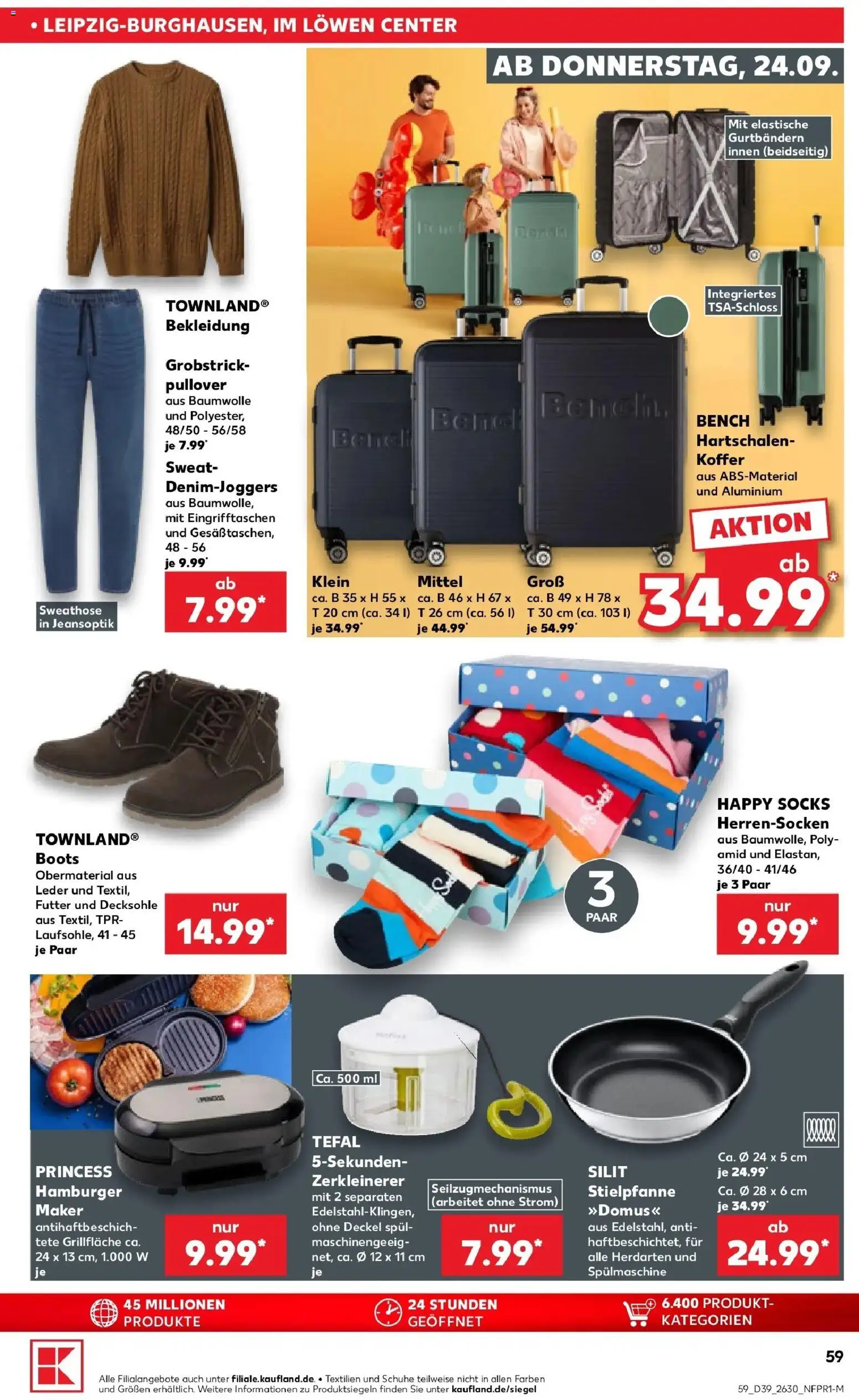 Prospekt Kaufland ab 21.09.2026 » Angebote Online zum Blättern | Seite: 62 | Produkte: Sweathose, Bekleidung, Pullover, Koffer