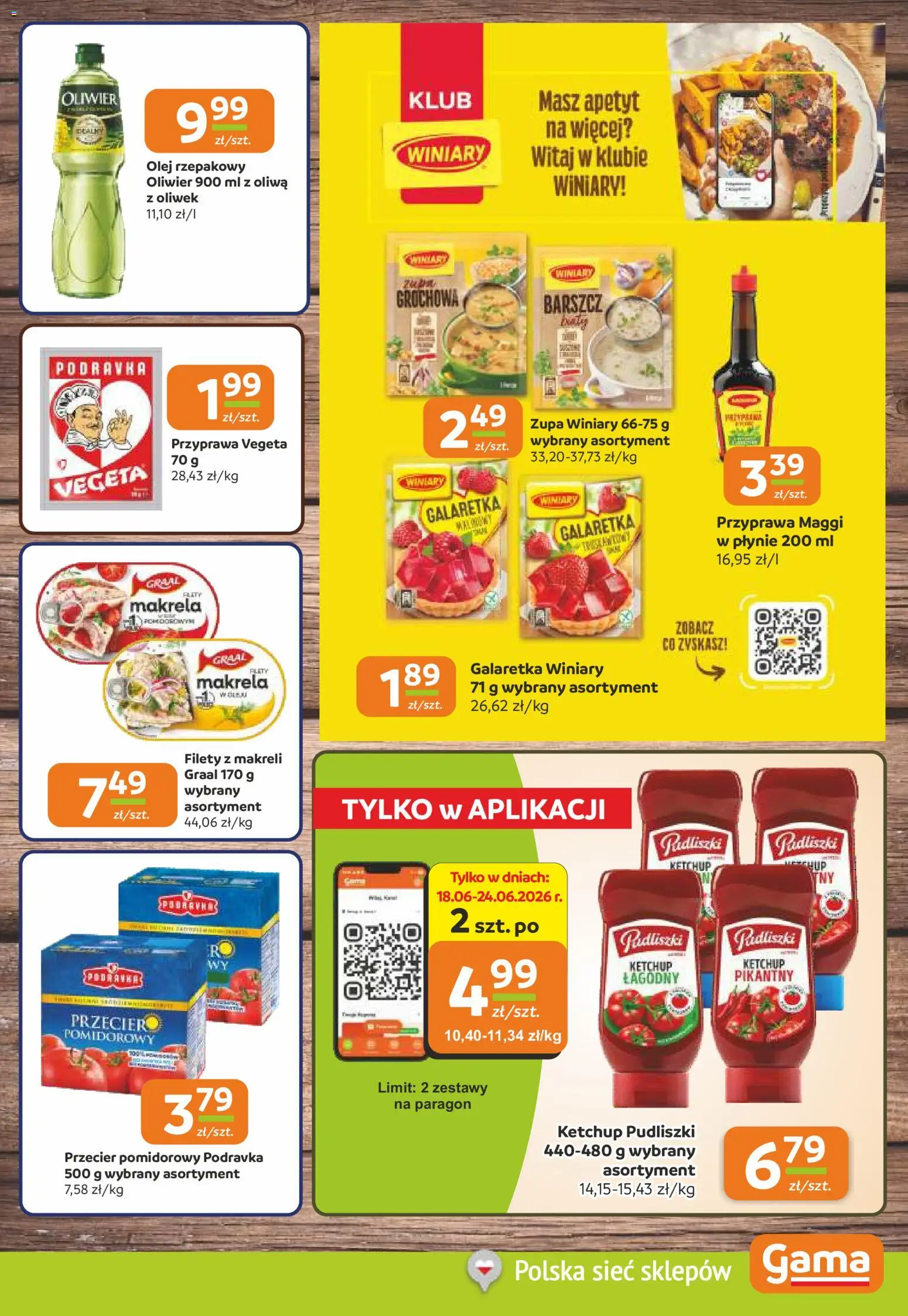 Gama gazetka od 18.06.2026 | Strona: 11 | Produkty: Barszcz, Ketchup pudliszki, Zupa, Olej