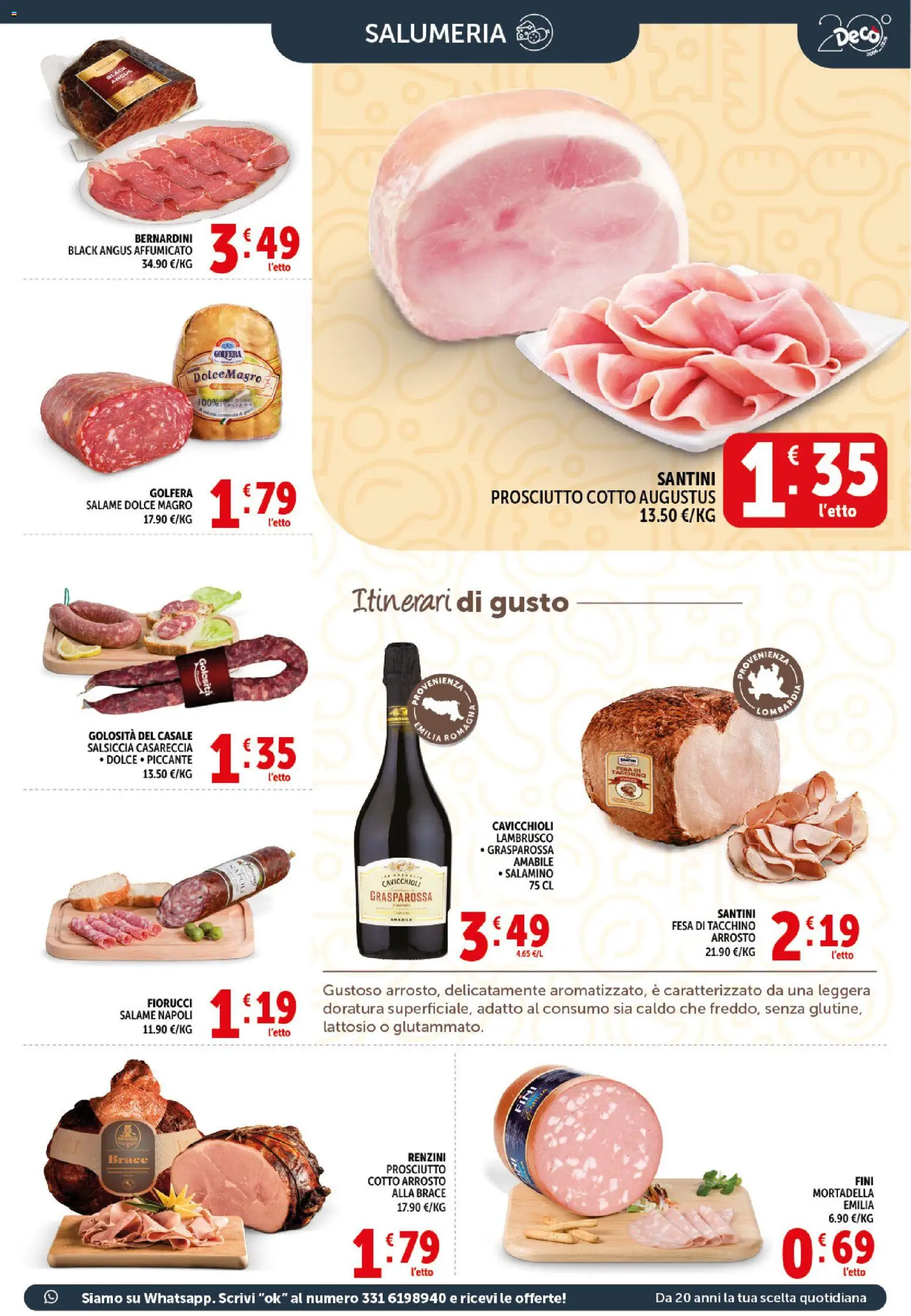 Volantino Decò del 11.05.2026 | Pagina: 3 | Prodotti: Arrosto, Prosciutto Cotto, Tacchino, Mortadella