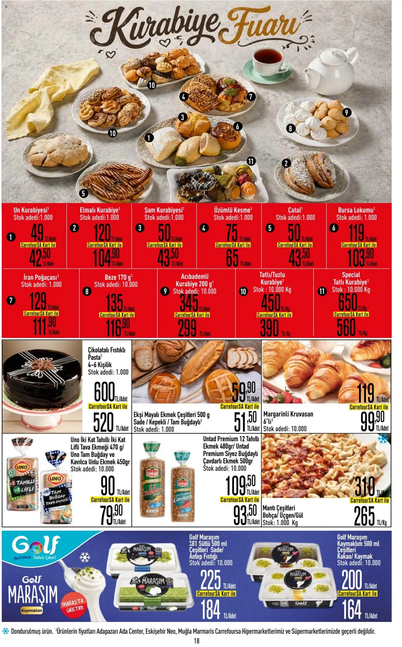 CarrefourSA Katalog - 18.05.2026 tarihinden itibaren geçerlidir | Sayfa: 18 | Ürünler: Çatal, Ekmek, Kurabiye