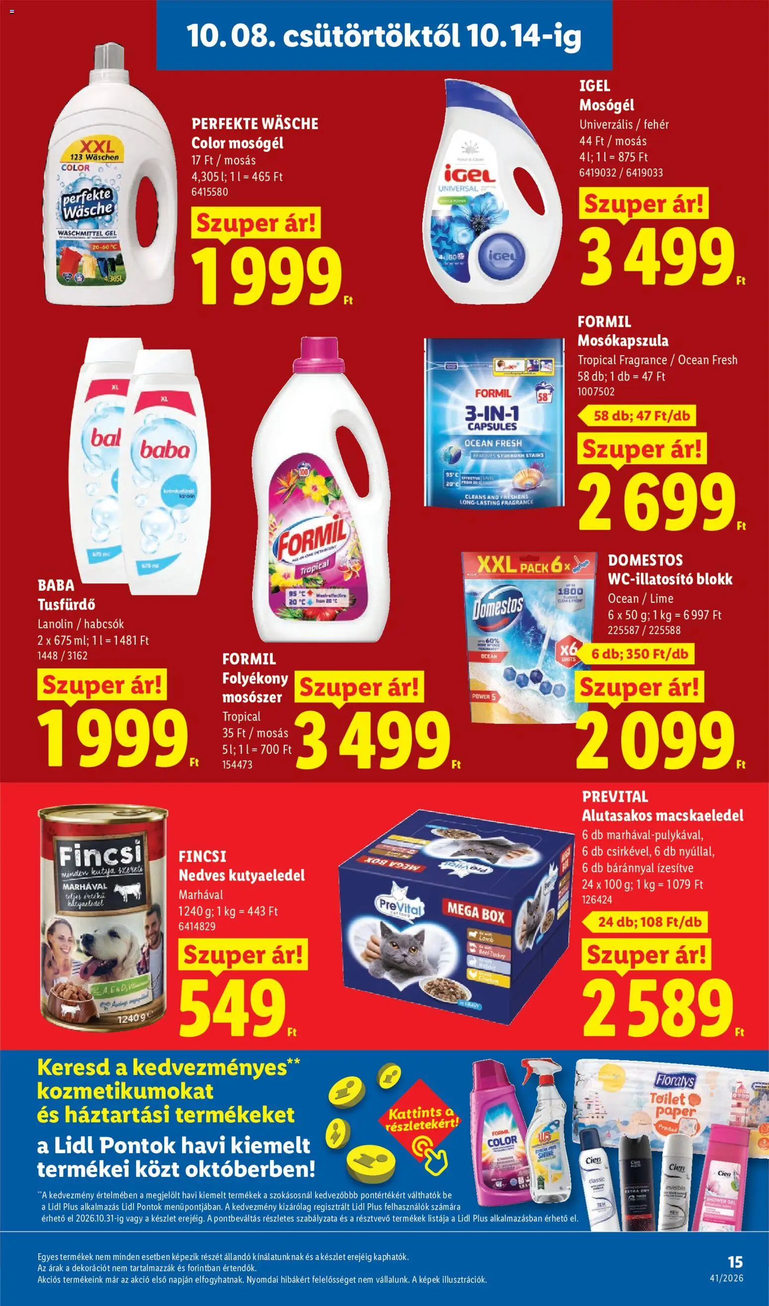 Lidl akciós ujság - amely érvényes a következő dátumtól: 2026.10.08. | Oldal: 15