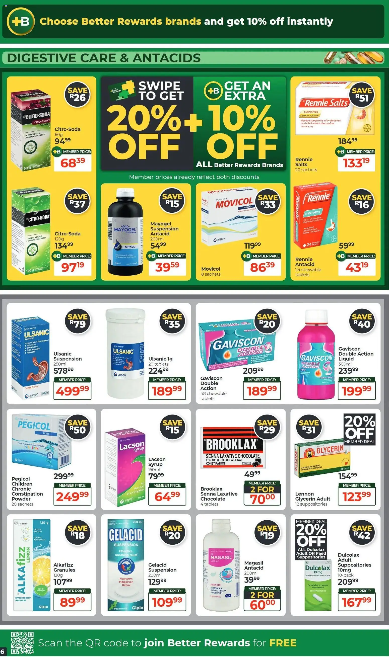 New Dis-Chem catalogue – valid from 20/10/2026 | Page: 6 | Products: Chocolate, Syrup, Sugar, Lemon
