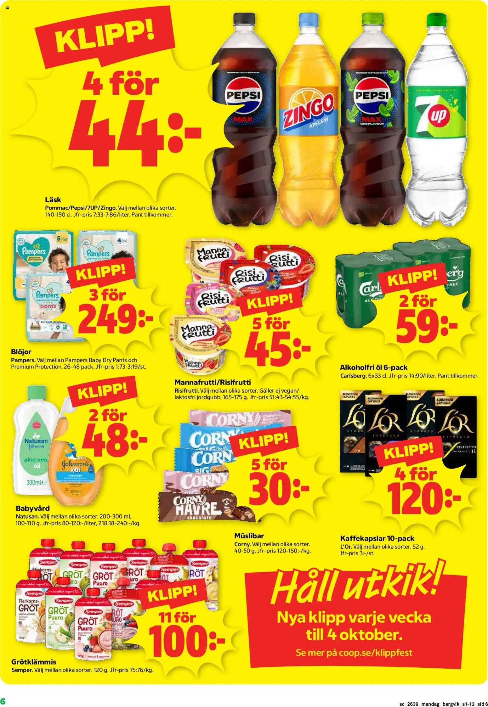 Stora Coop reklamblad aktuell från 21/09/2026 | Sida: 6 | Produkter: Zingo, Aloe vera, Kaffekapslar, Häll