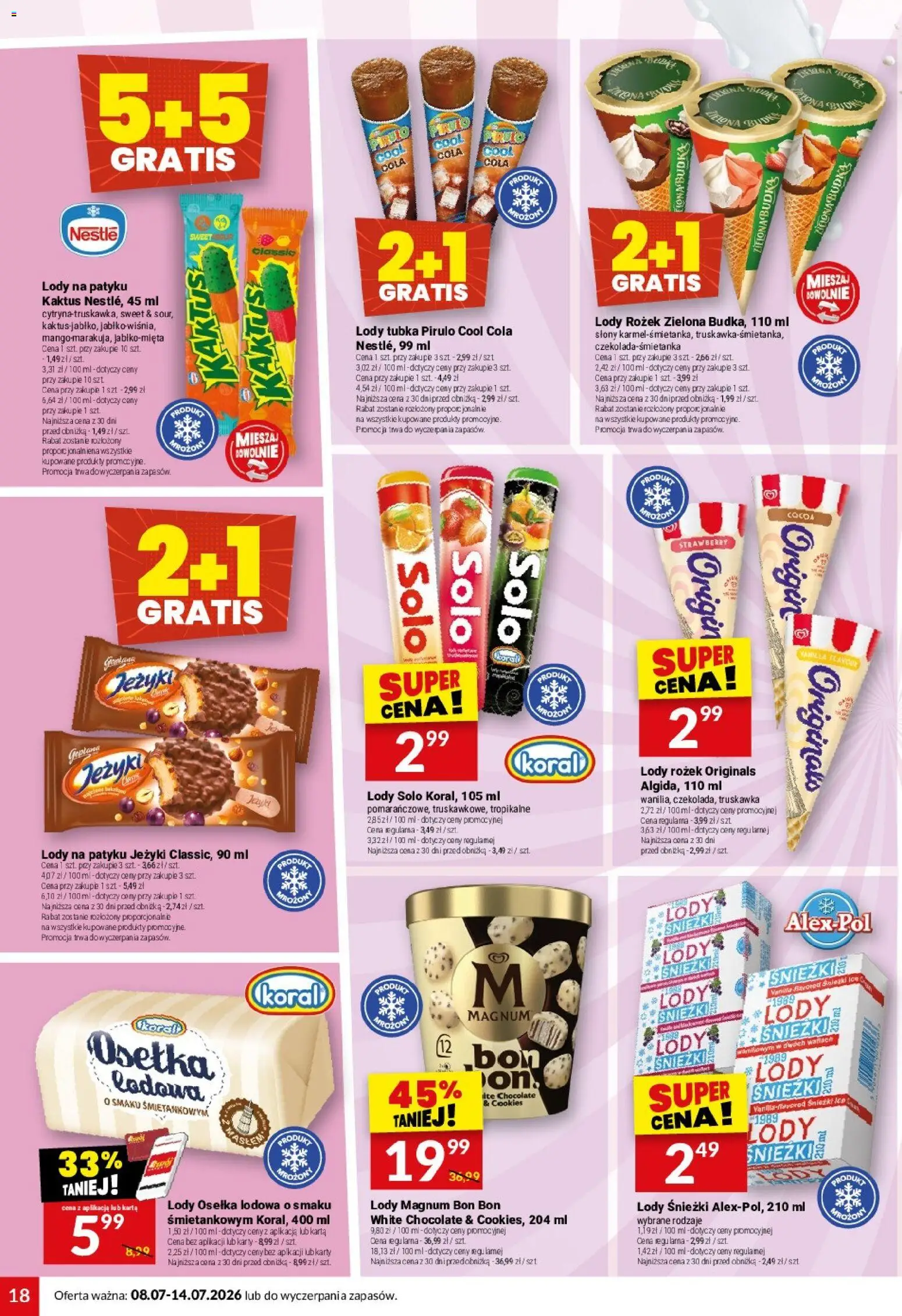 Twój Market gazetka od 08.07.2026 | Strona: 18 | Produkty: Cytryna, Karta, Lody na patyku, Lody Magnum