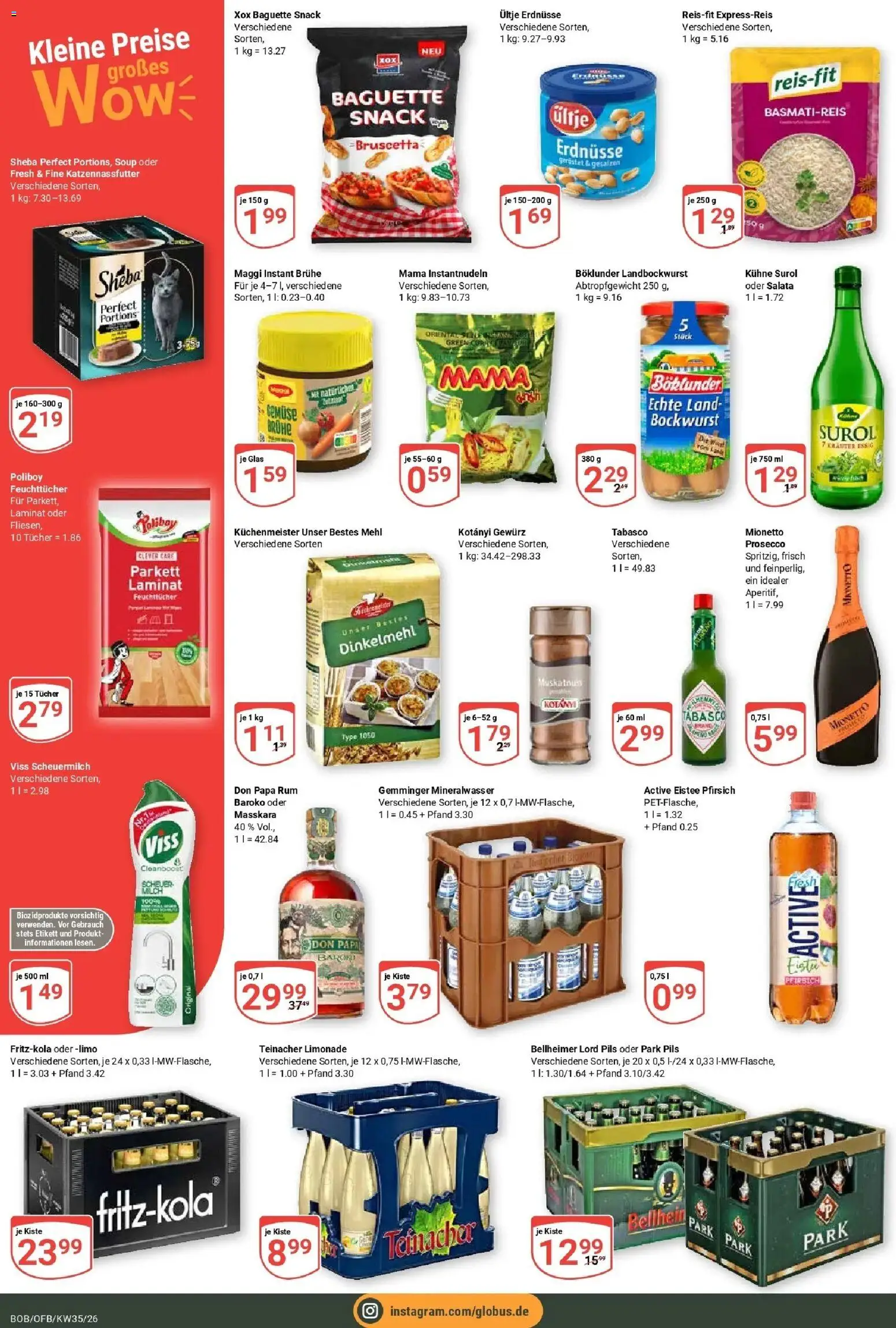 Globus Prospekt Bobenheim-Roxheim (ab 24.08.2026) » Angebote online | Seite: 6 | Produkte: Maggi, Rum, Limonade, Pfirsich