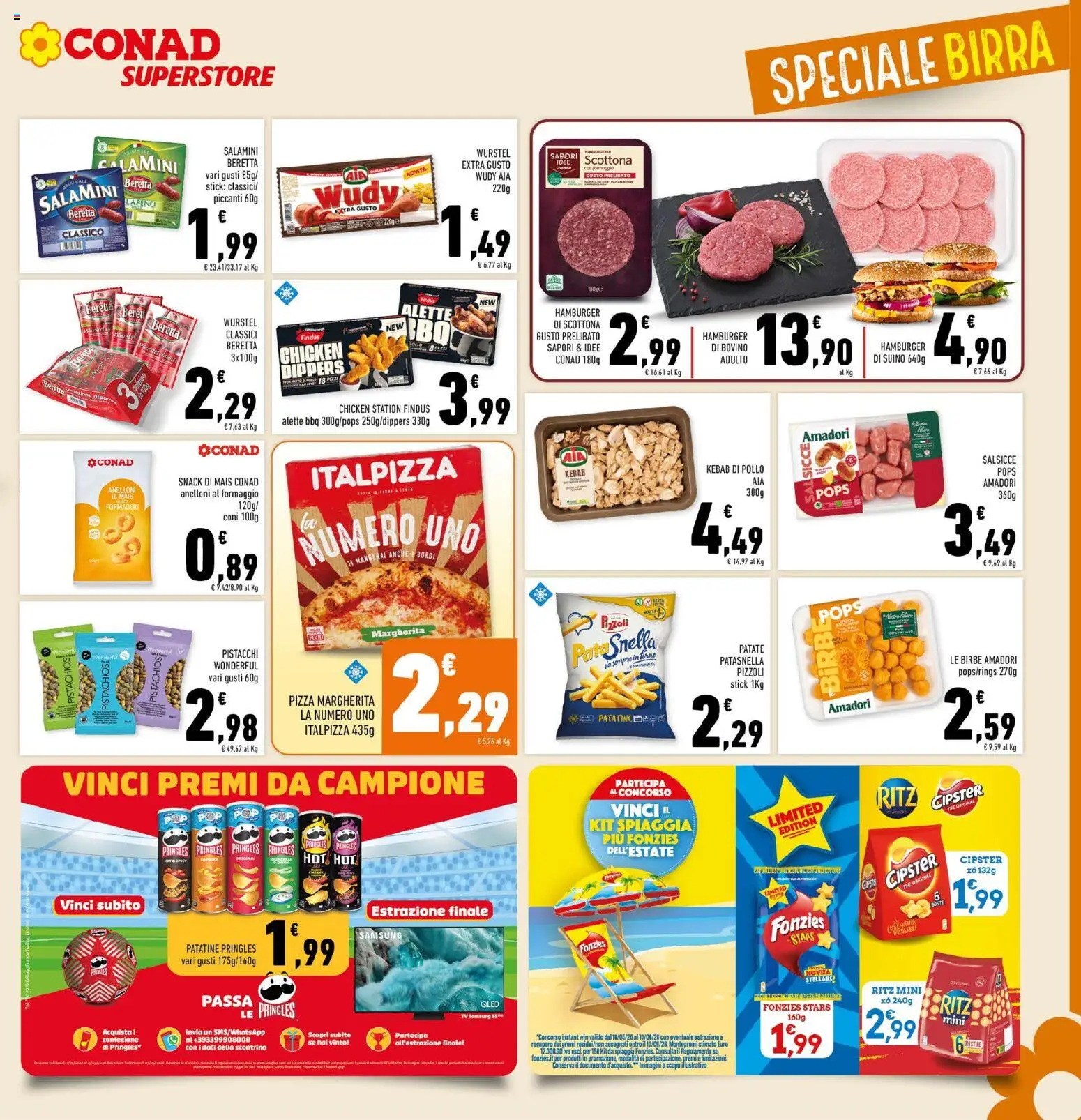 Volantino Conad del 17.06.2026 | Pagina: 13 | Prodotti: Pizza, Nuggets, Mais, Hamburger