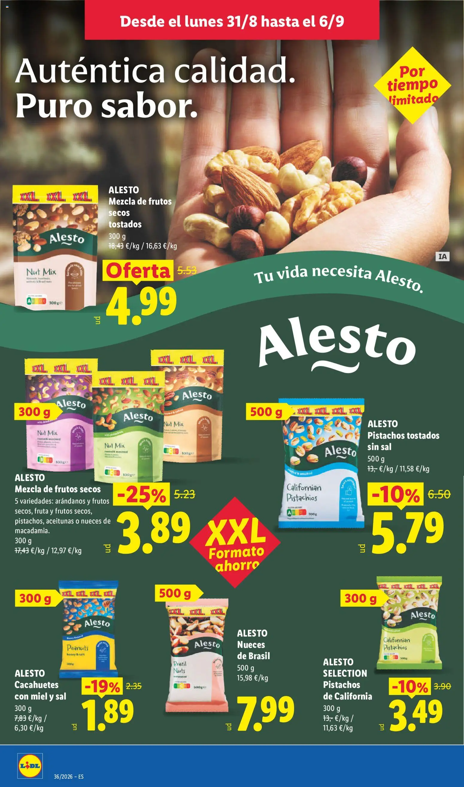 Lidl folleto │ válido desde el 31/08/2026 | Página: 12 | Productos: Aceitunas, Nueces, Miel, Frutos secos