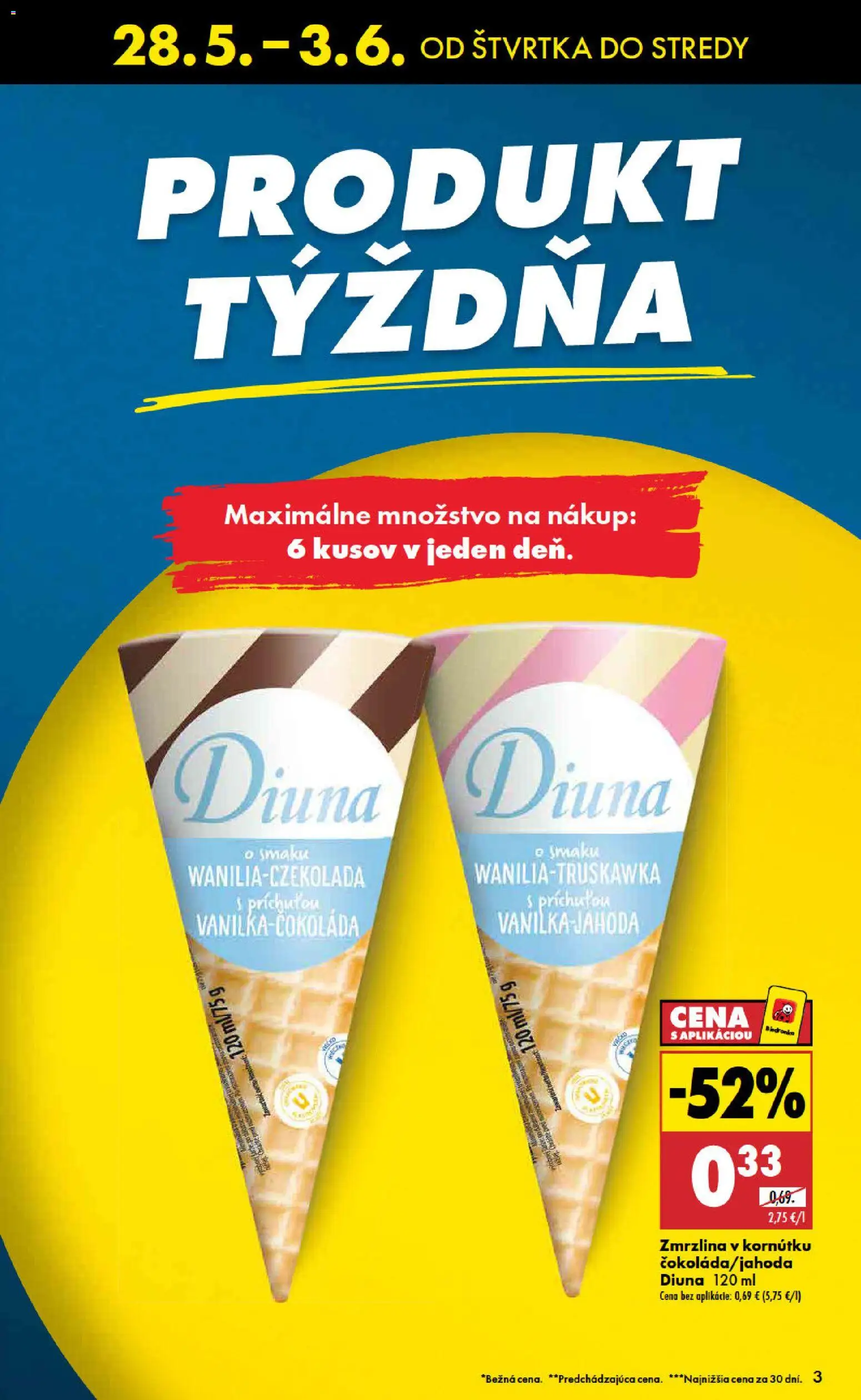 Nové Biedronka akcie – leták je platný od 28.05.2026 | Strana: 3 | Produkty: Zmrzlina