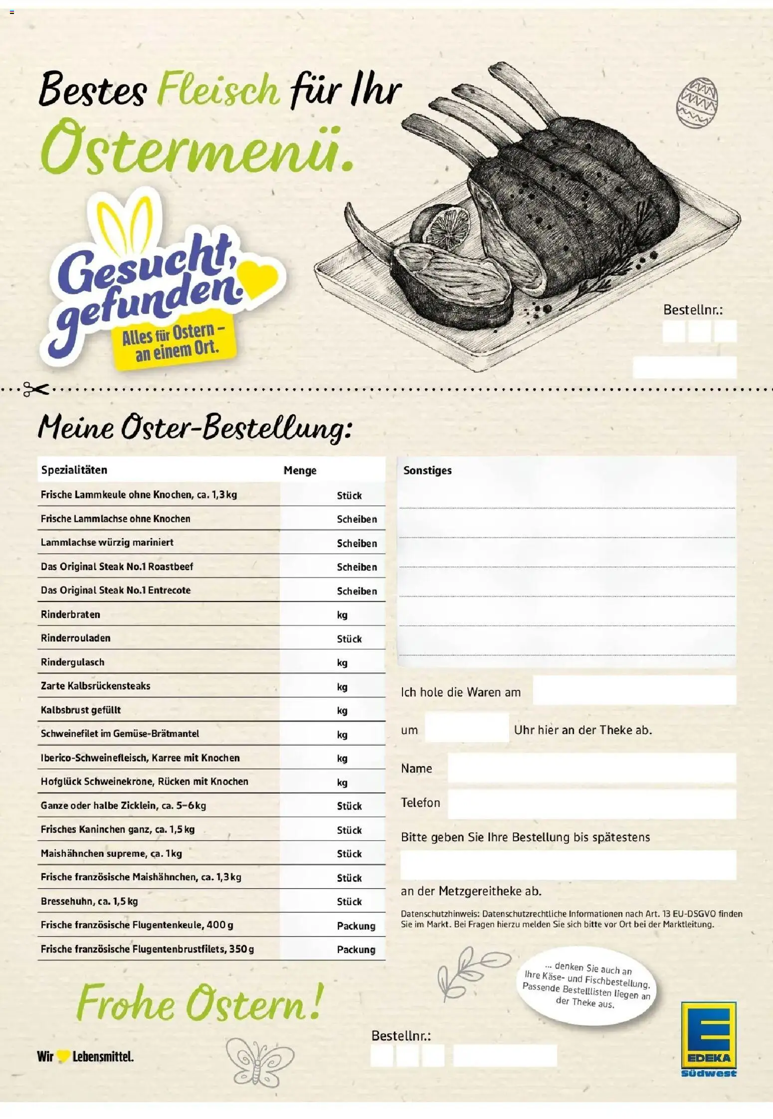 Edeka prospekt Bitburg	 – gültig ab 23.03.2026 | Seite: 48 | Produkte: Rinderrouladen, Rindergulasch, Kaninchen, Telefon