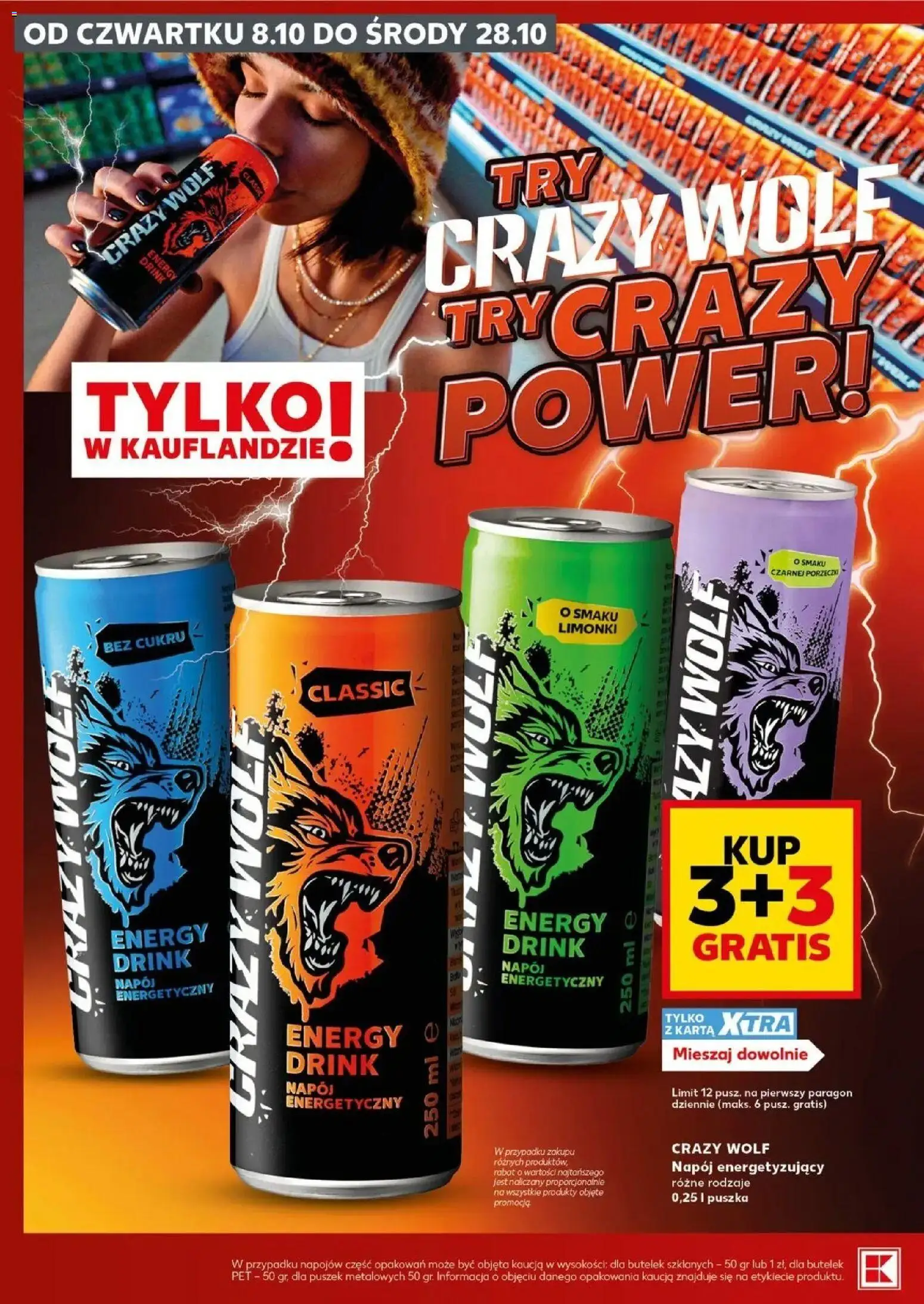 Kaufland gazetka - Super sobota od 08.10.2026 - od jutra PDF | Strona: 12 | Produkty: Karta, Napój energetyczny