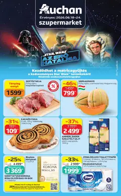 Auchan Szupermarket akciós újság - amely érvényes a következő dátumtól: 18.06.2026