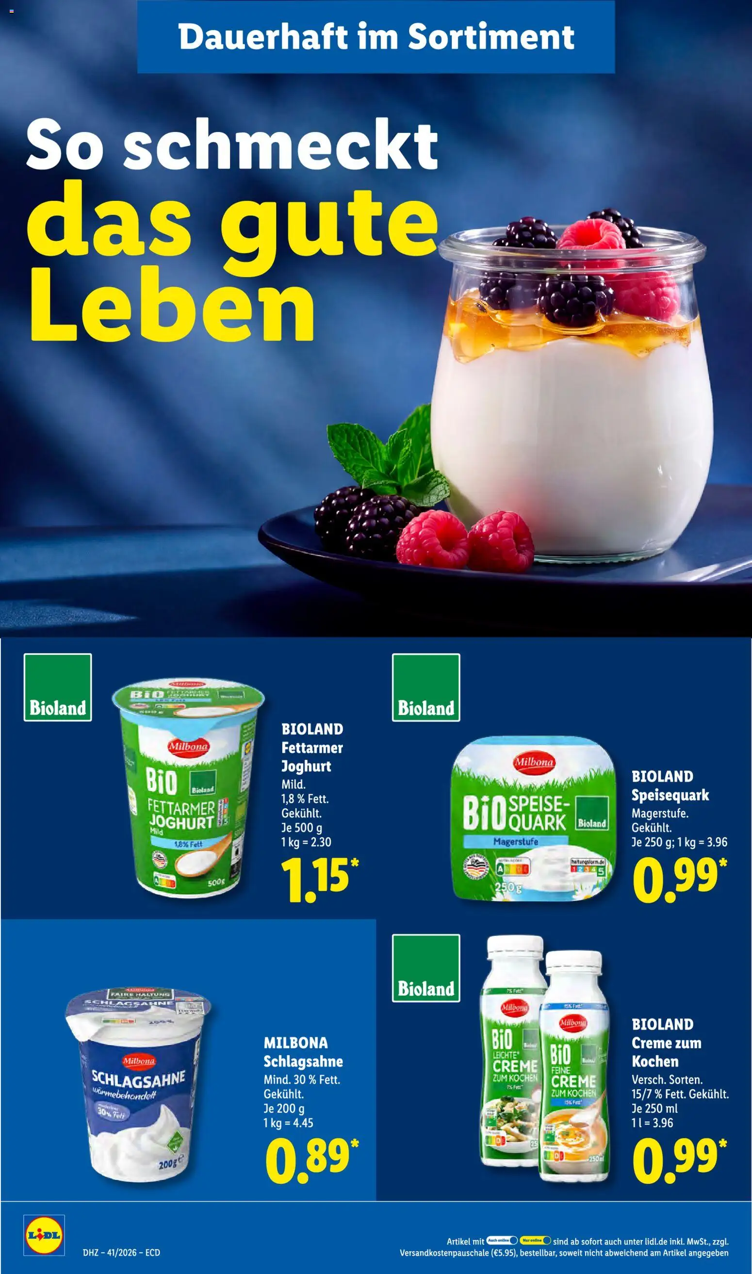 Lidl Německo leták od 05.10.2026 | Strana: 18 | Produkty: Milbona