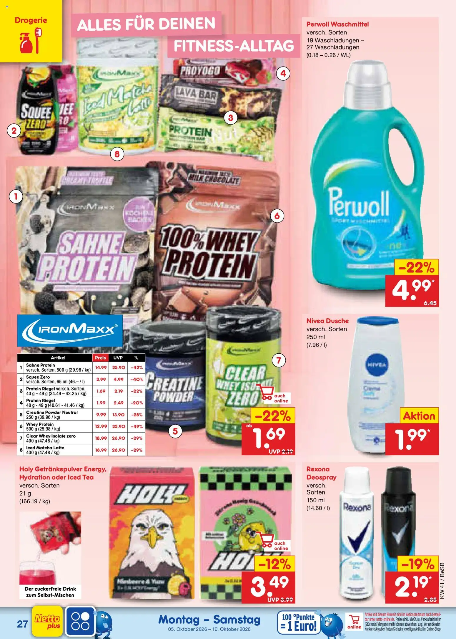 Netto Marken-Discount Prospekt – gültig ab 05.10.2026 | Seite: 31 | Produkte: Dusche, Perwoll, Deospray, Sahne