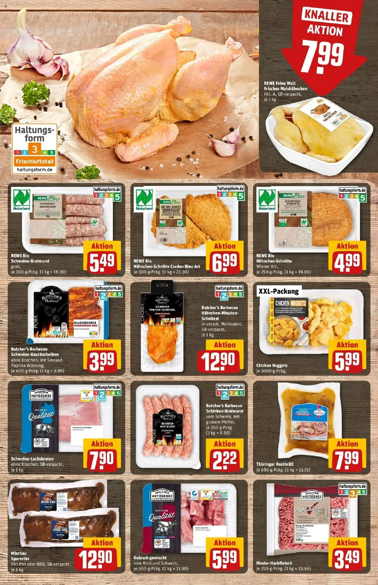REWE Prospekt ab 10.08.2026 zum Blättern » Angebote | Seite: 7 | Produkte: Bratwurst, Schnitzel, Paprika, Gulasch