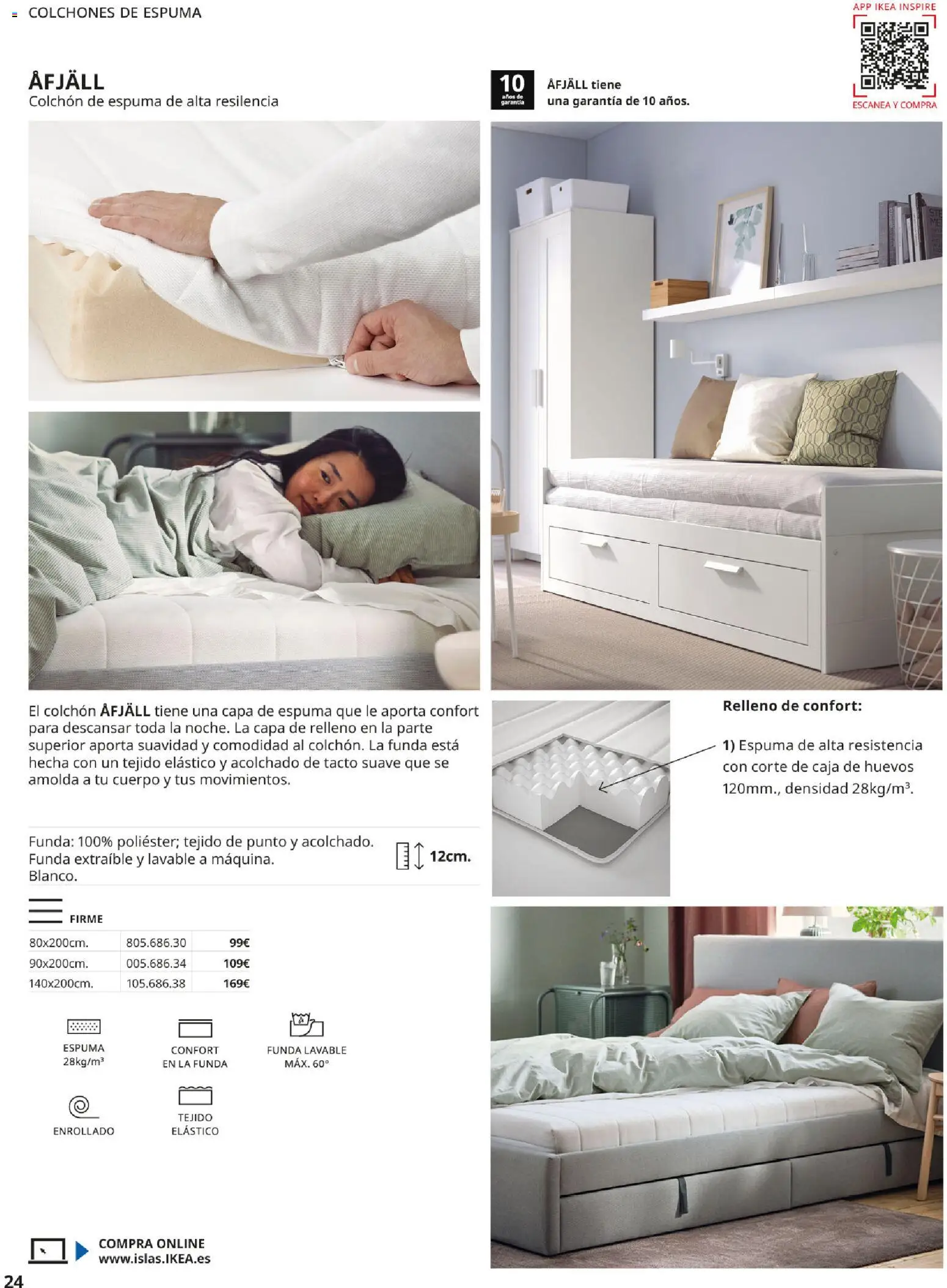 IKEA - Confort │ válido desde el 01/09/2026 | Página: 24 | Productos: Espuma, Colchon, Funda, Caja