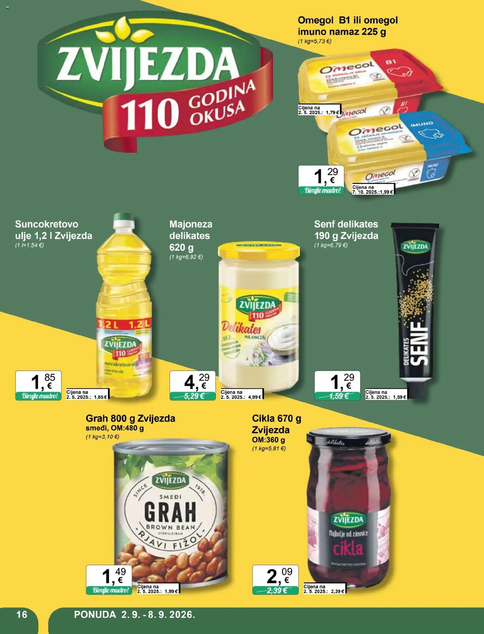 KTC katalog | vrijedi od 02.09.2026 | Stranica: 16 | Proizvodi: Suncokretovo ulje, Ulje, Grah, Namaz