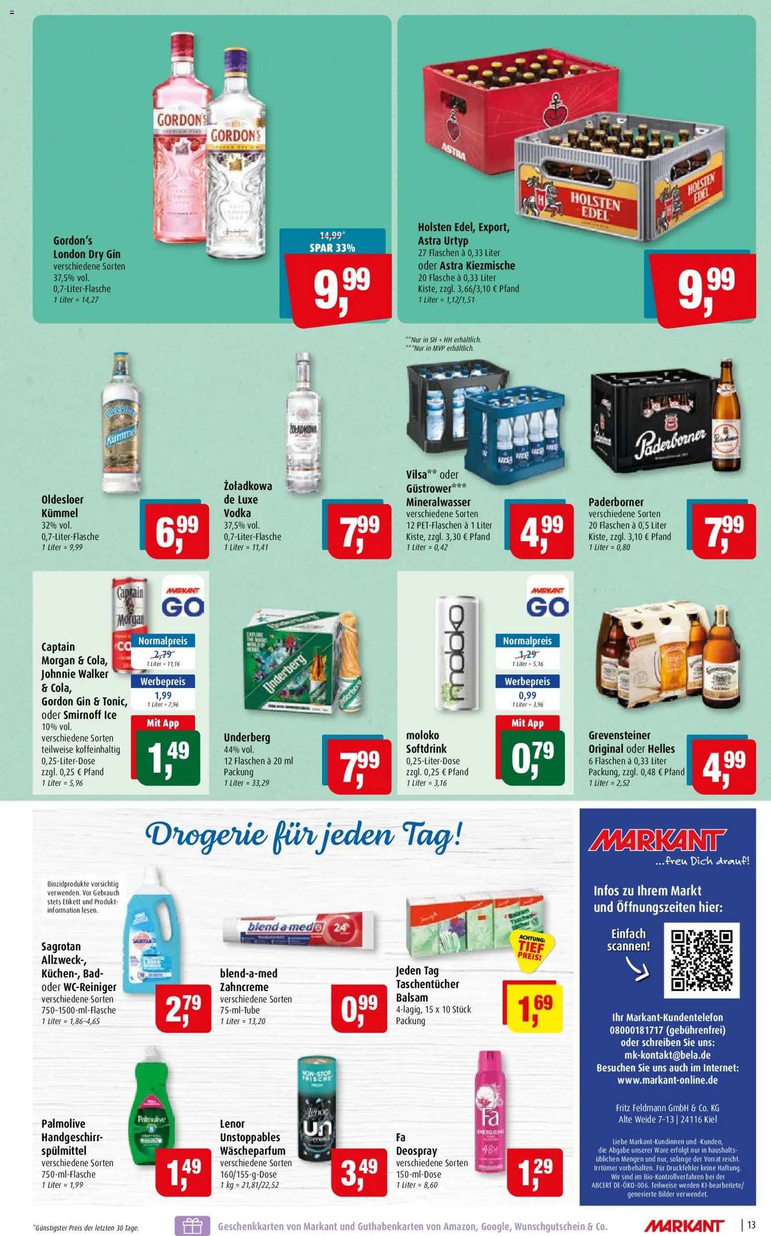 Markant Prospekt – gültig ab 19.10.2026 | Seite: 13 | Produkte: Bad, Astra, Oldesloer, Deospray