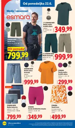 ESMARA MEN Muške bokserice, Muške bokserice 3 komada - pregled Lidl kataloga - važi od 18.06.2026 | Strana: 96 | Proizvode: Majica kratkih rukava, Helanke, Bokserice