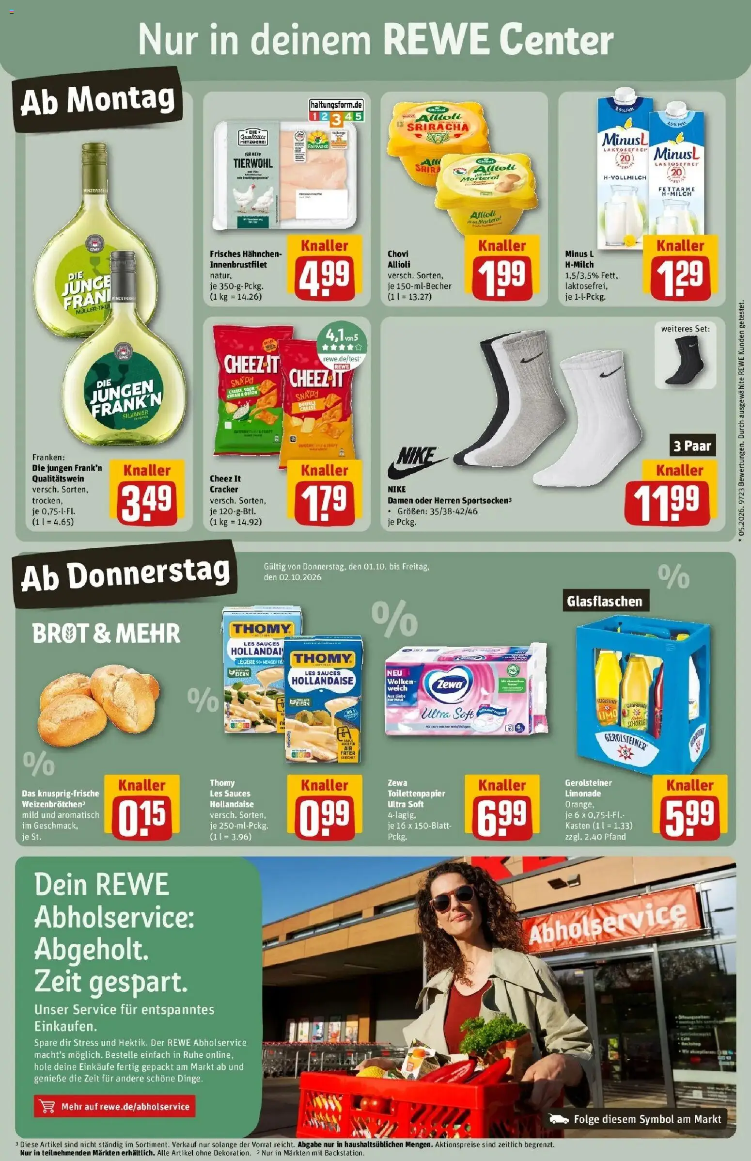 REWE Prospekt ab 28.09.2026 zum Blättern » Angebote | Seite: 5 | Produkte: Thomy les sauces, Zewa, Wein, Toilettenpapier