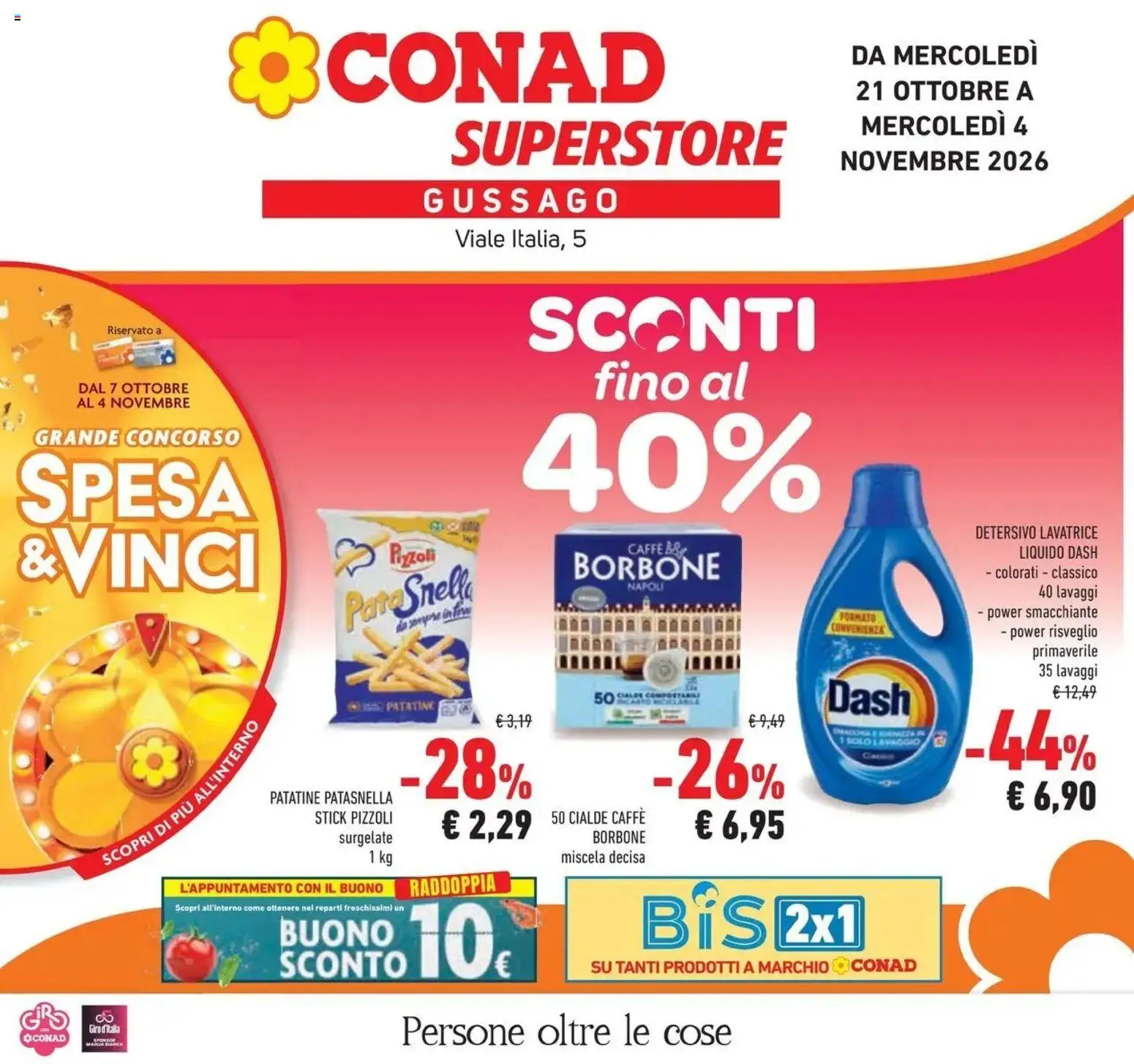 Anteprima volantino Conad dal 21/10/2026 prossima settimana | Pagina: 1 | Prodotti: Caffè, Detergente, Cialde, Borbone