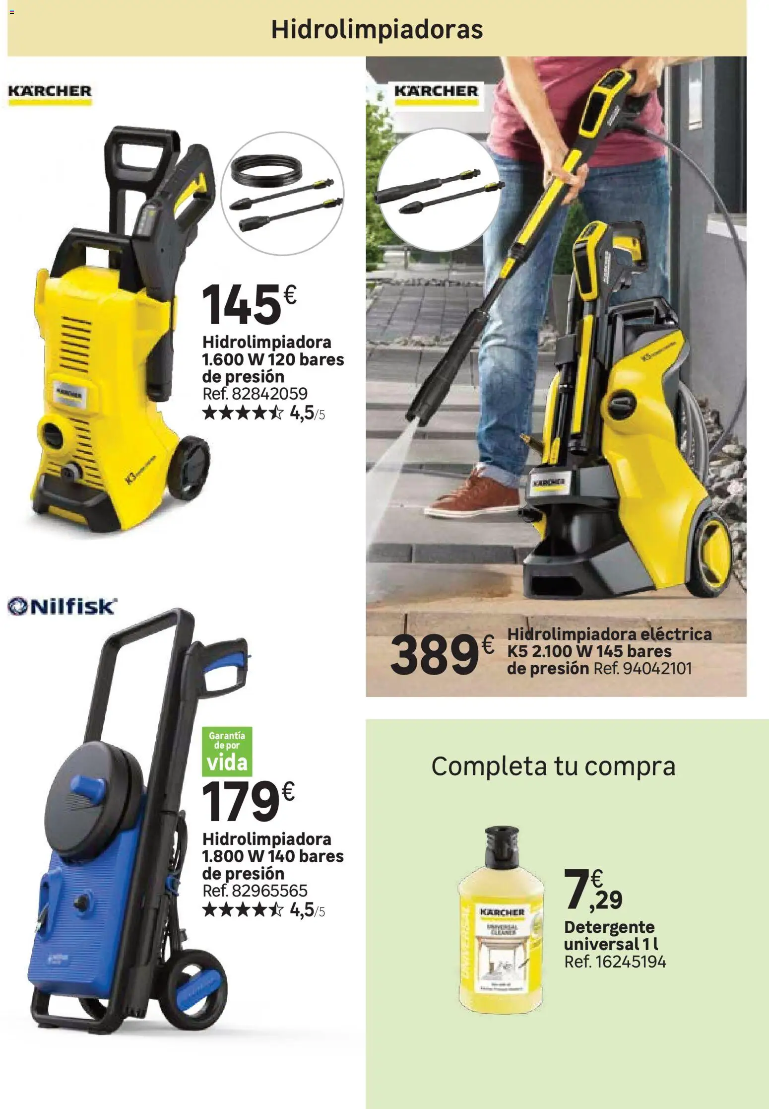 Leroy Merlin catálogo │ válido desde el 24.03.2026 | Página: 134 | Productos: Hidrolimpiadora, Detergente