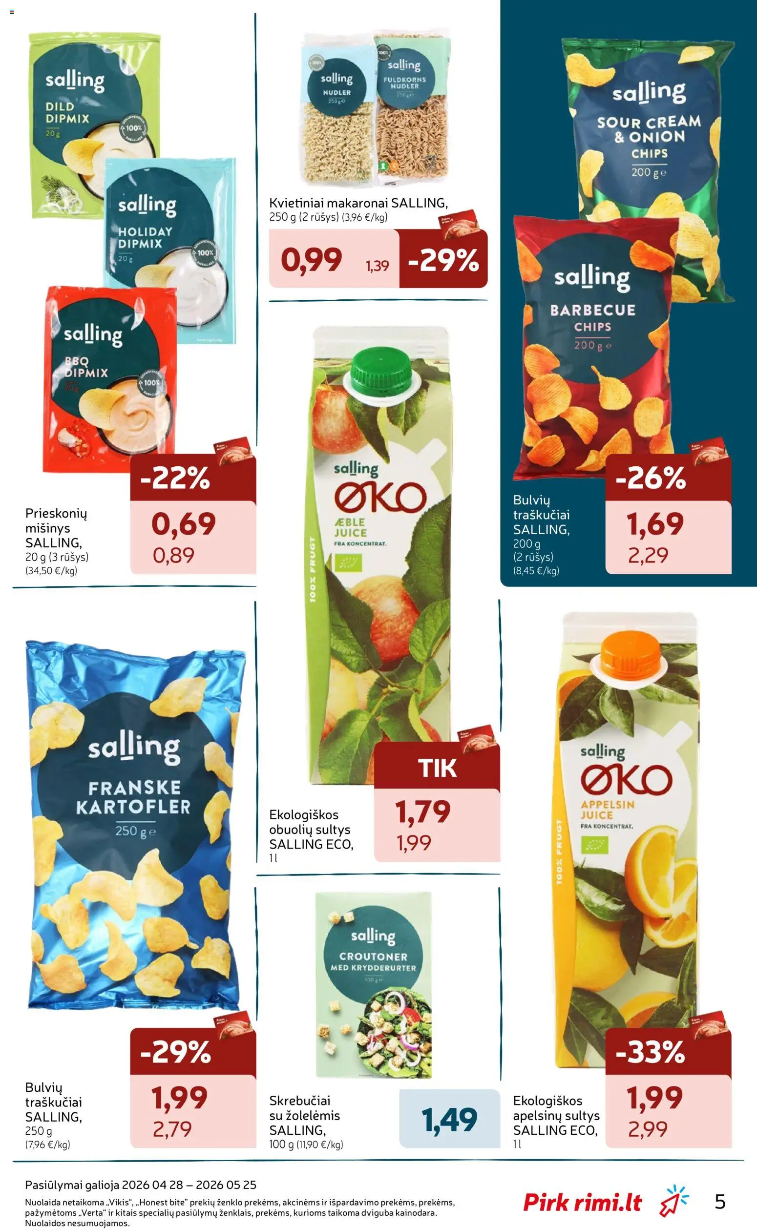 Rimi akcijos nuo 28.04.2026 | Puslapis: 5 | Prekių: Šampūnas, Kondicionierius, Kaukė, Prausiklis
