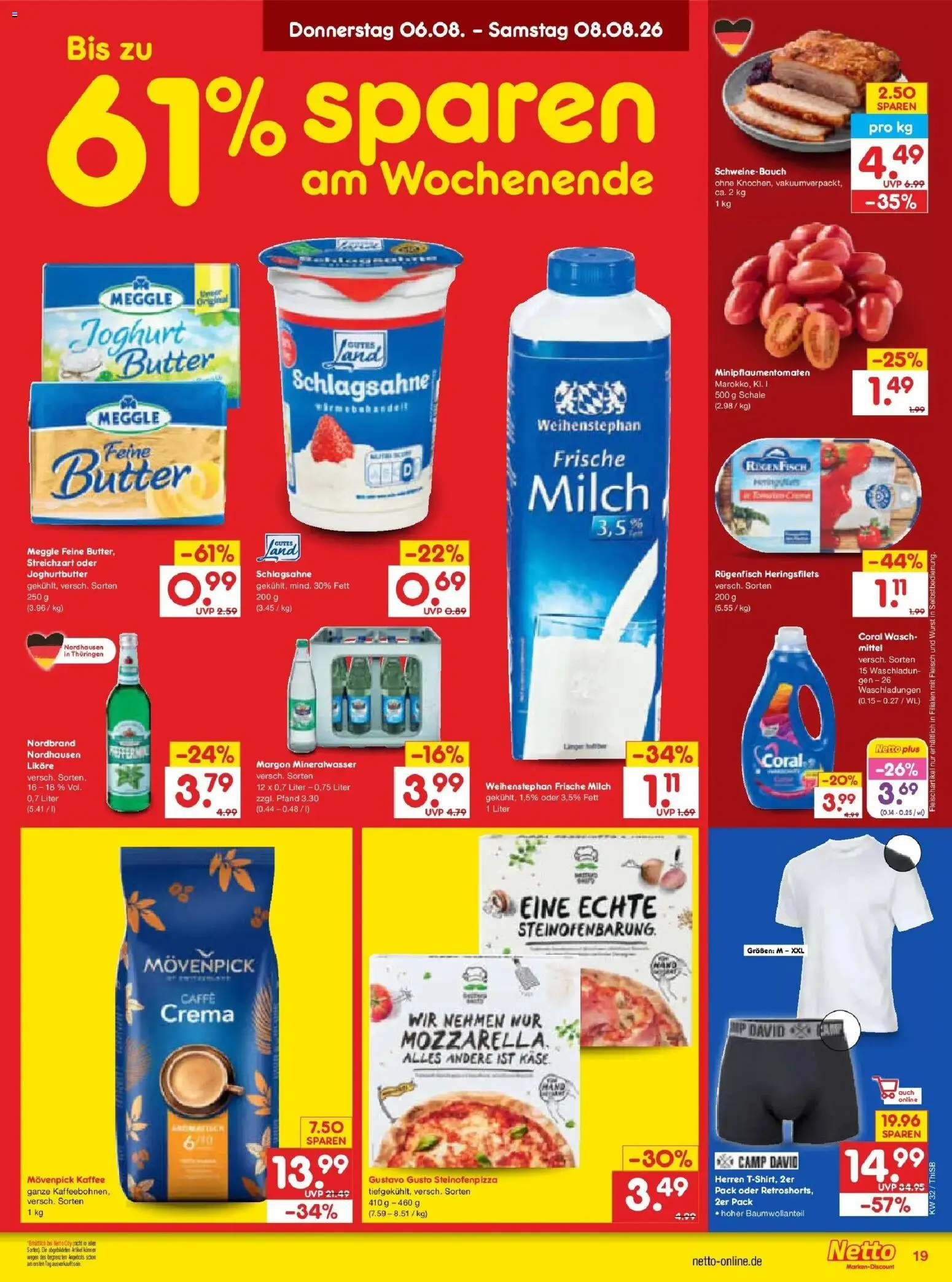 Netto Marken-Discount Prospekt Pirna – gültig ab 03.08.2026 | Seite: 37 | Produkte: Schweinebauch, Fisch, Wurst, Fleisch