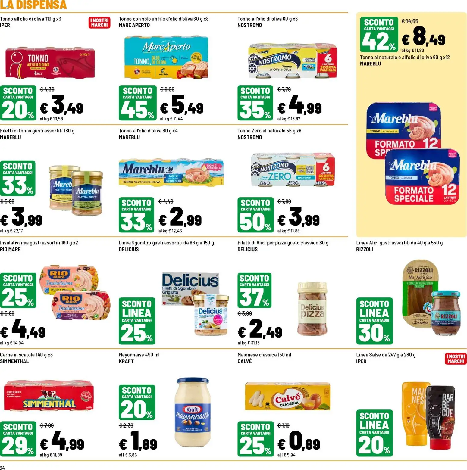 Volantino Iper del 19/08/2026 | Pagina: 24 | Prodotti: Pizza, Fagioli, Tonno, Alici