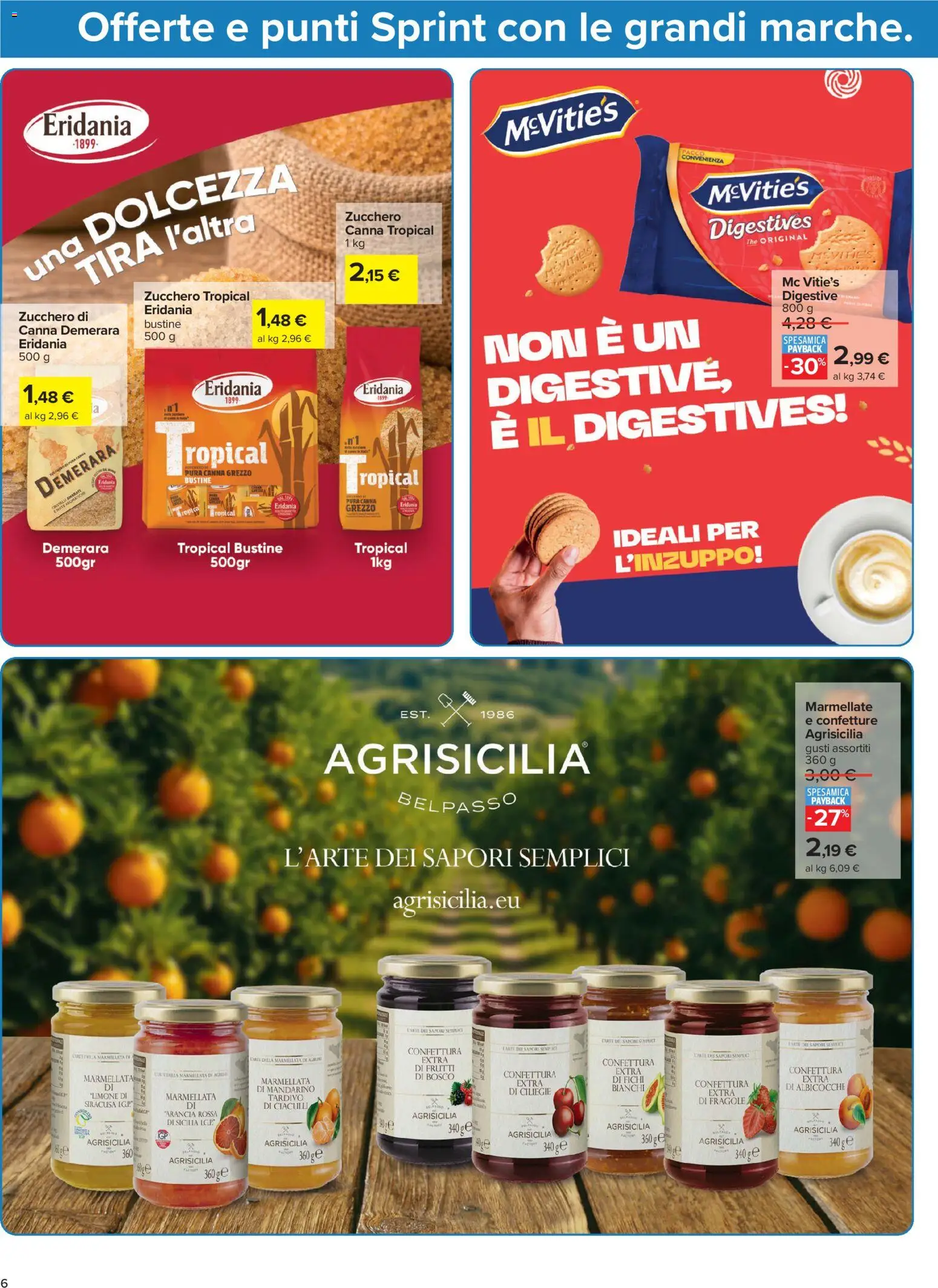 Volantino Carrefour del 05.06.2026 | Pagina: 6 | Prodotti: Zucchero, The, Albicocche, Marmellata