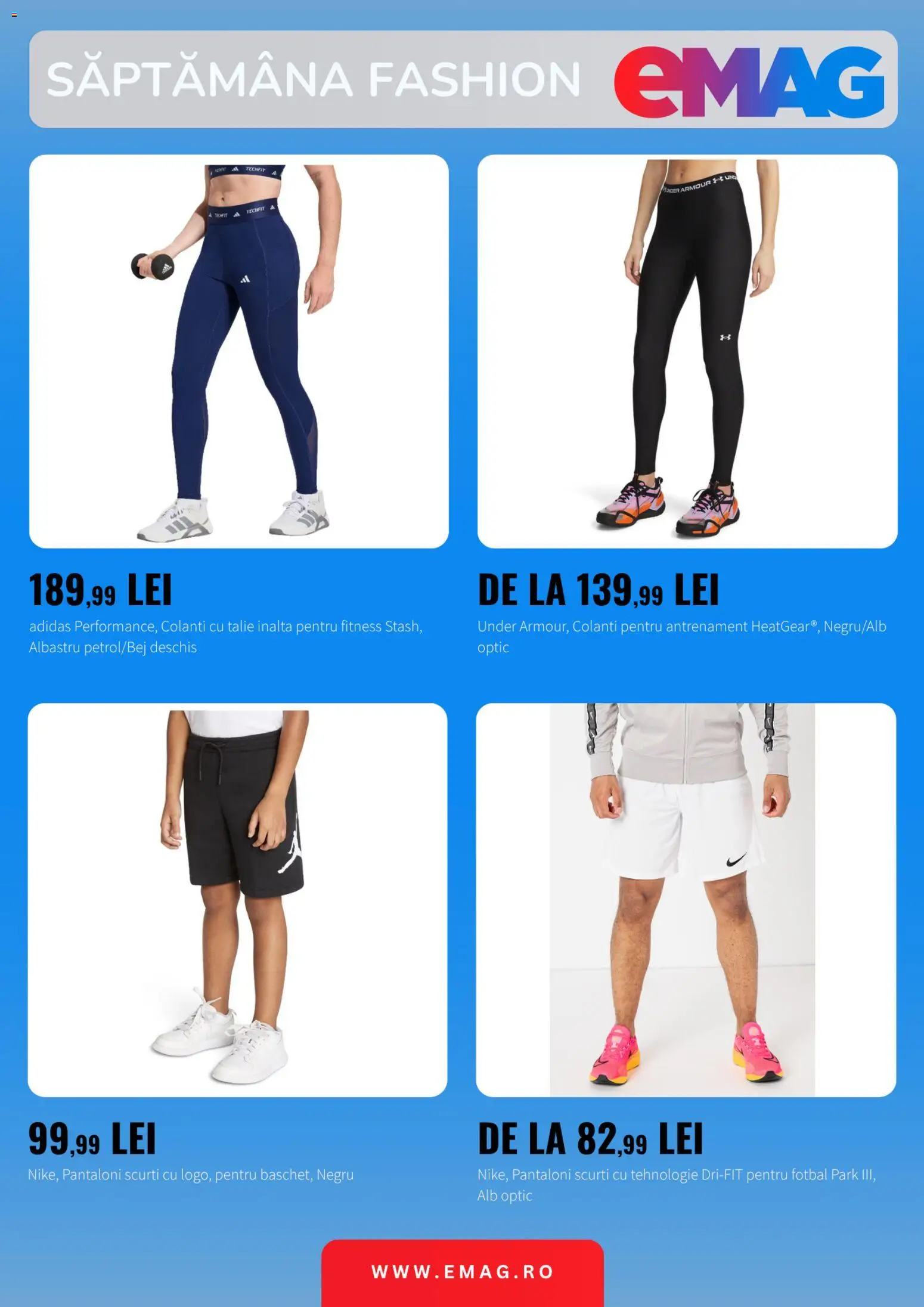 Noul catalog Emag – valabil de la 20.07.2026 | Pagină: 2 | Produse: Pantaloni, Pantaloni scurți, Colanți