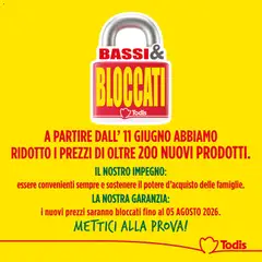 Anteprima del volantino Todis volantino Bassi e Bloccati valido a partire dal 11/06/2026