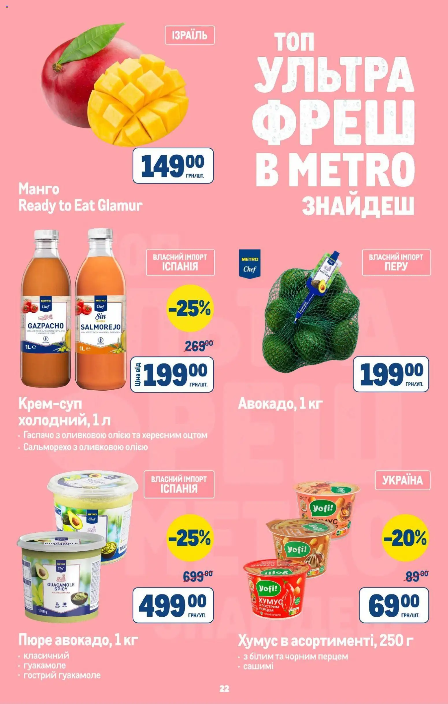 Metro Kаталог - дійснийкції з 13.08.2026 | Сторінка: 24 | Товари: Манго, Пюре