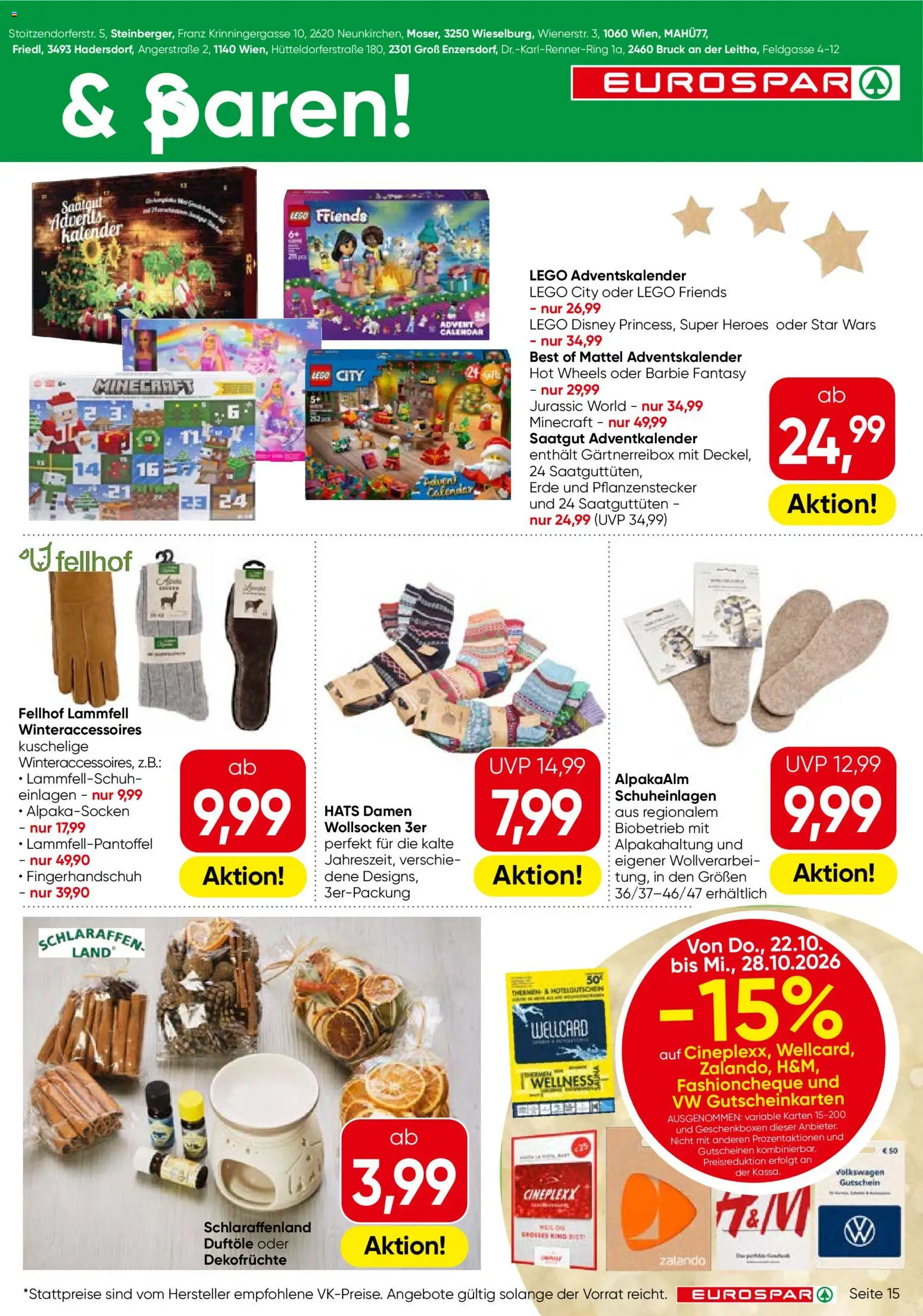 Eurospar Flugblatt gültig ab 22.10.2026 | Seite: 15