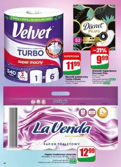 Pogląd oferty "Papier toaletowy La Venda, 160 listków, 4-warstwowy, 10 rolek / 1 opak." - ważna od 17.06.2026 | Strona: 84