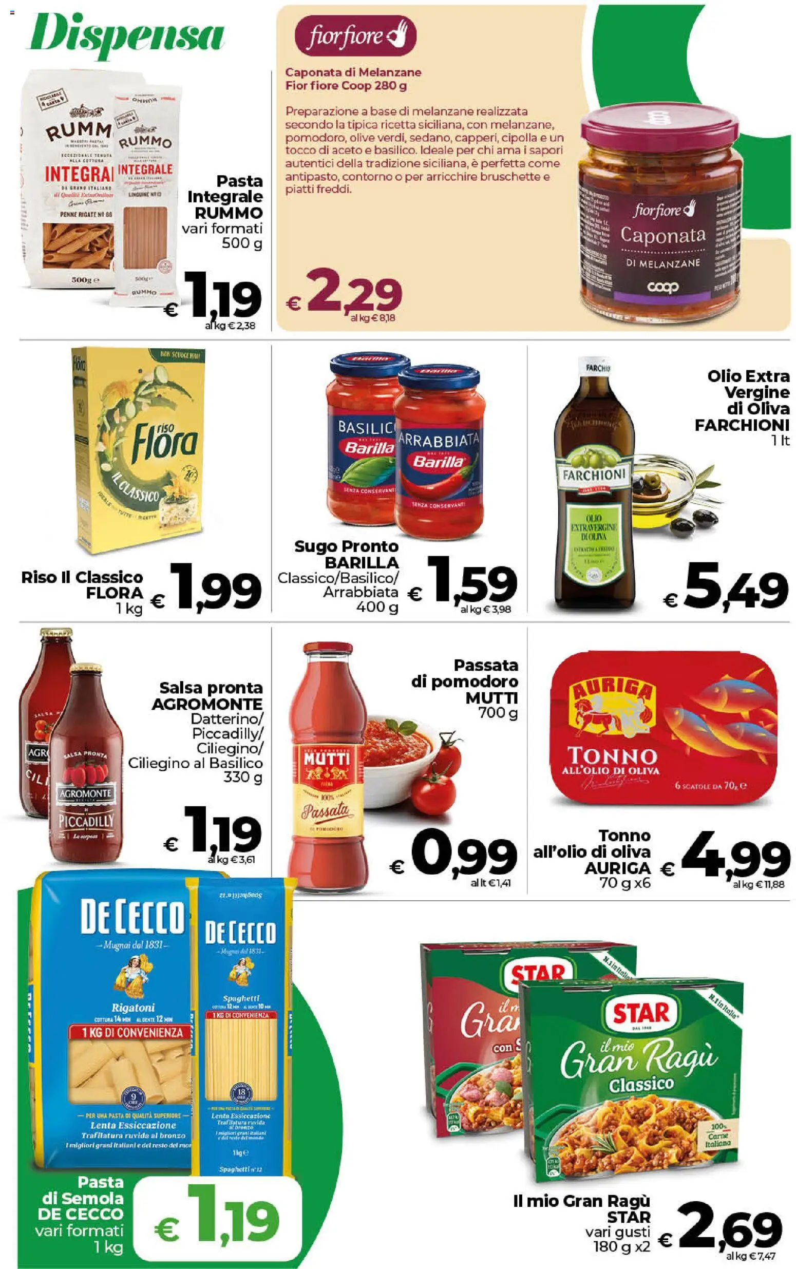 Volantino COOP del 13/10/2026 | Pagina: 13 | Prodotti: Rigatoni, Olive, Cipolla, Barilla