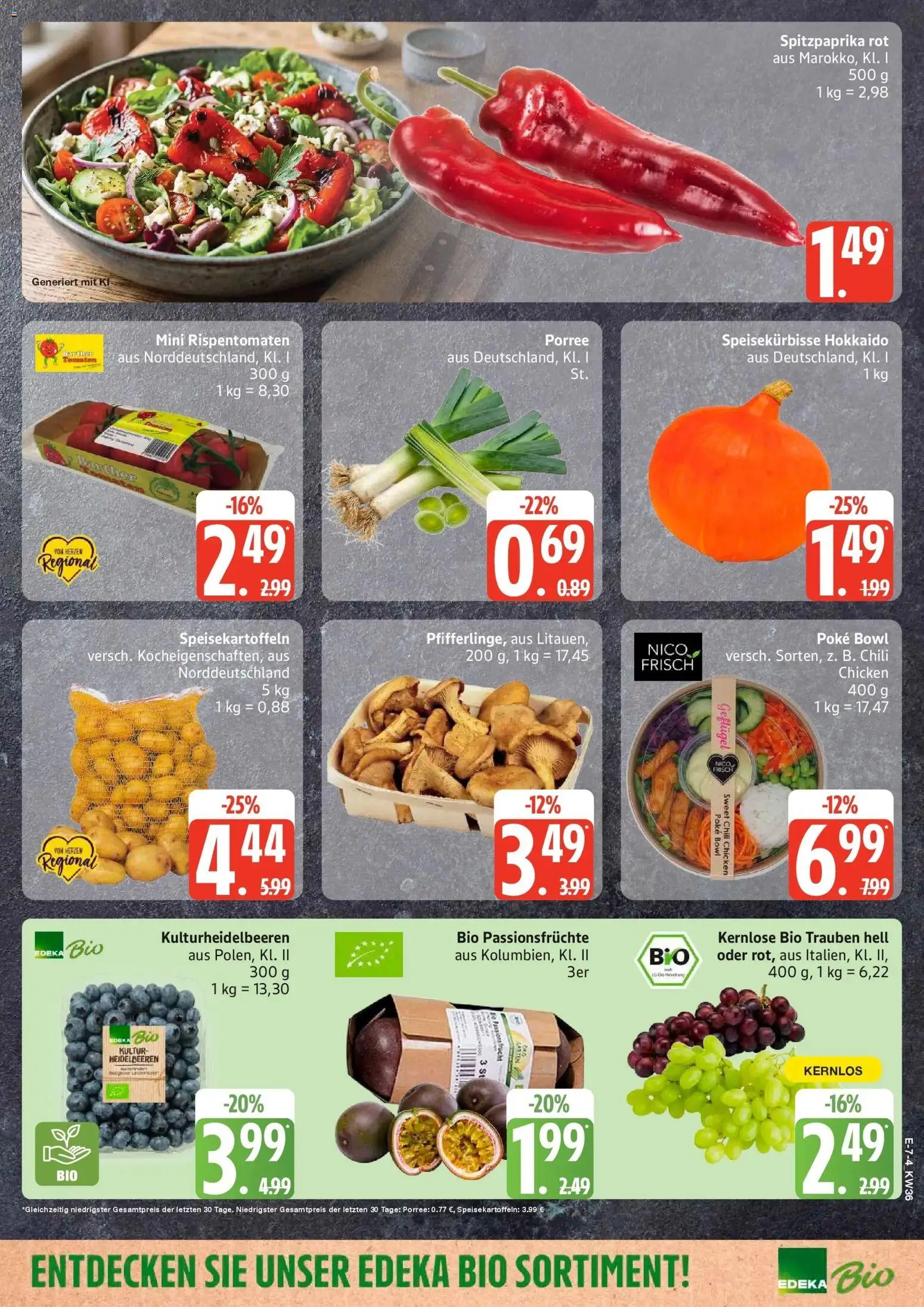 Edeka Prospekt Stralsund (ab 31.08.2026) » Angebote Online | Seite: 9 | Produkte: Trauben, Tomaten, Heidelbeeren, Chili