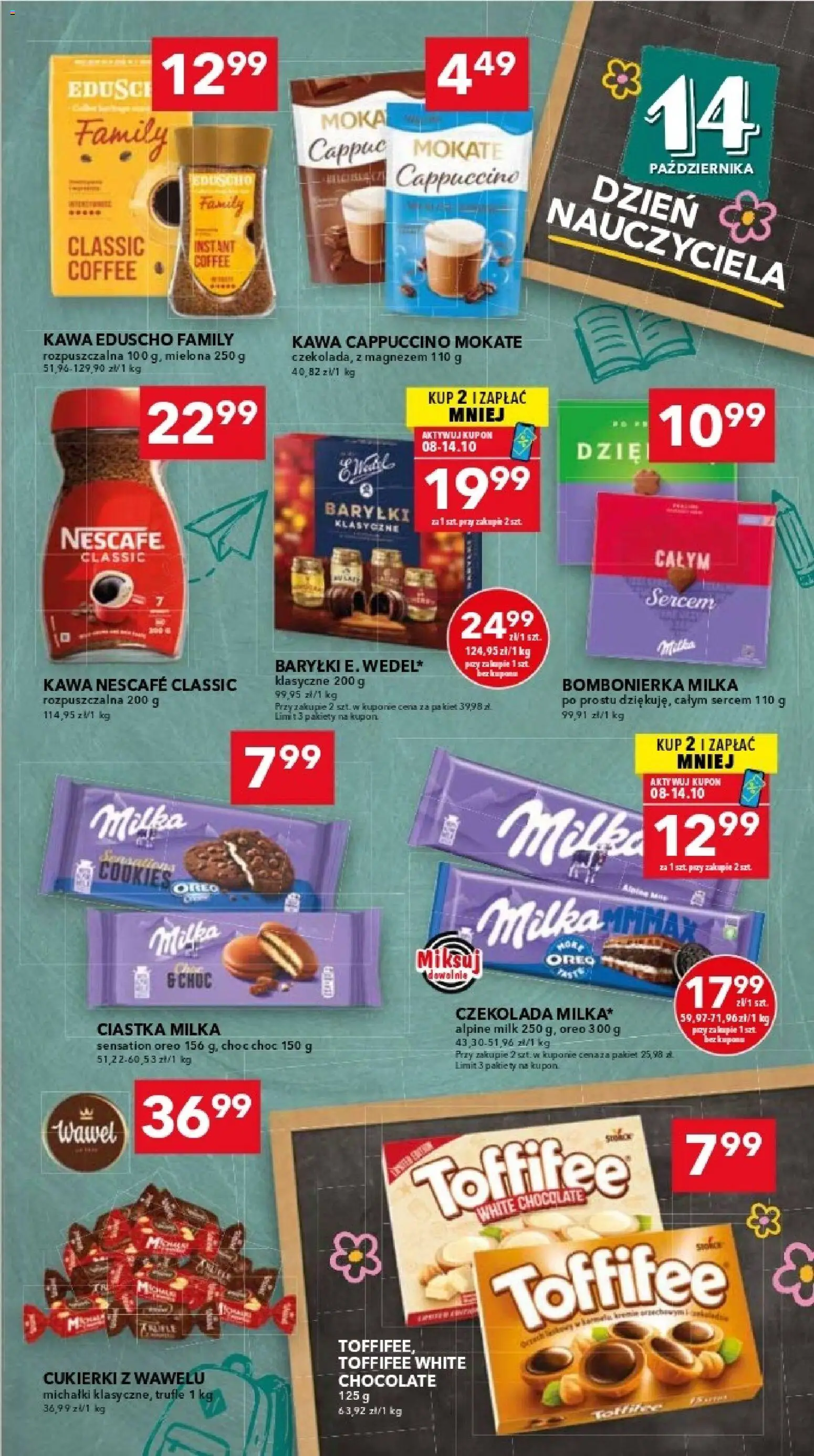 Lewiatan gazetka - Katowice od 08.10.2026 | Strona: 5 | Produkty: Toffifee, Cappuccino, Milka, Ciastka