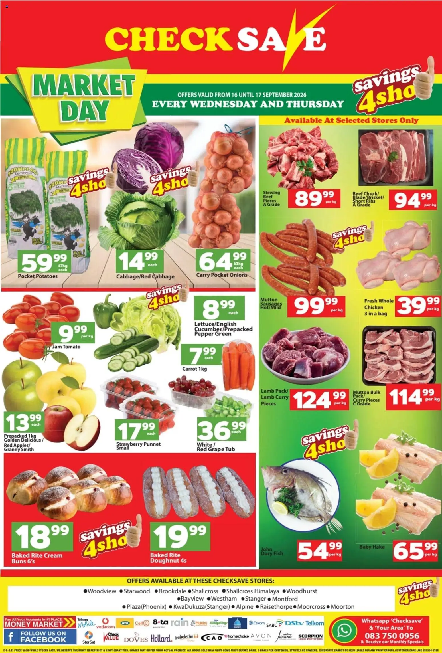 New Check Save catalogue – valid from 16/09/2026 | Page: 2 | Products: Jam, Chicken, Onions, Pepper