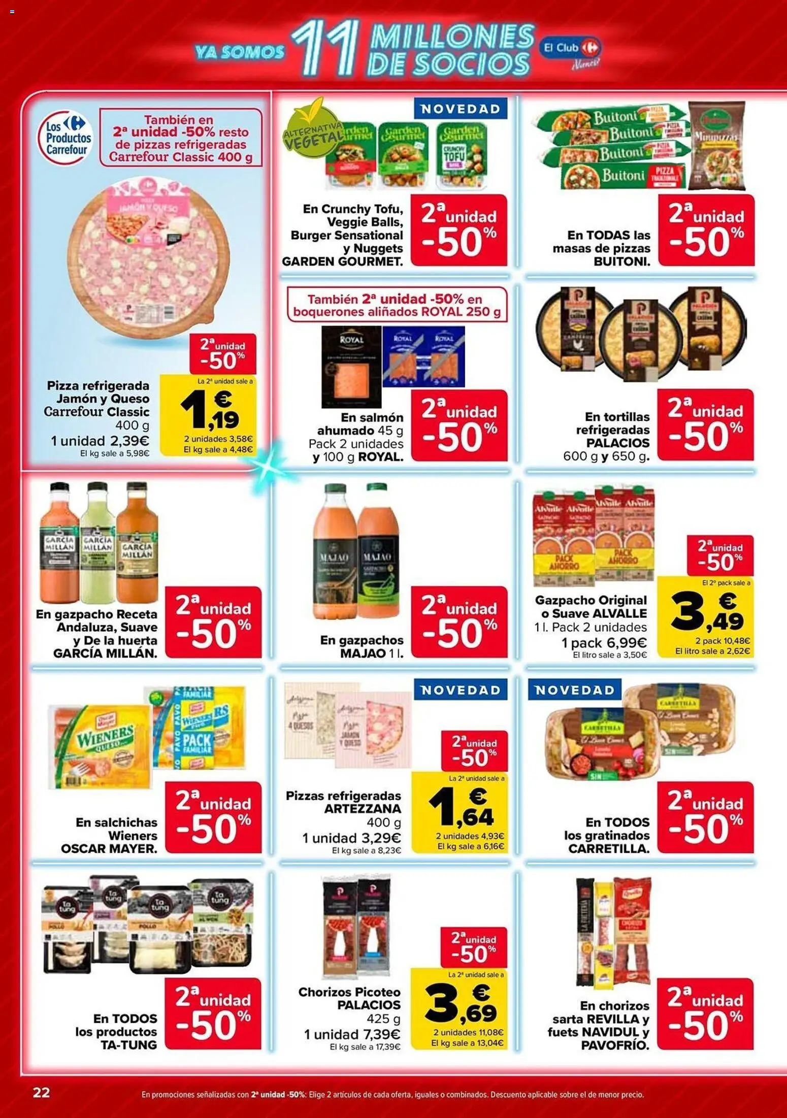 Carrefour folleto │ válido desde el 12.05.2026 | Página: 22 | Productos: Queso, Pizza, Gazpacho, Nuggets