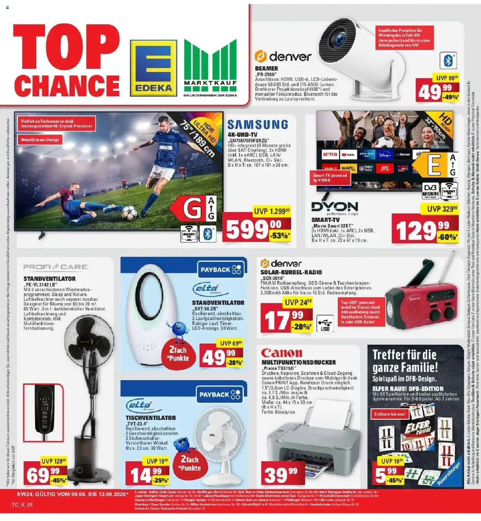 Edeka Prospekt Trier – gültig ab 08.06.2026 | Seite: 58 | Produkte: Samsung, Beamer
