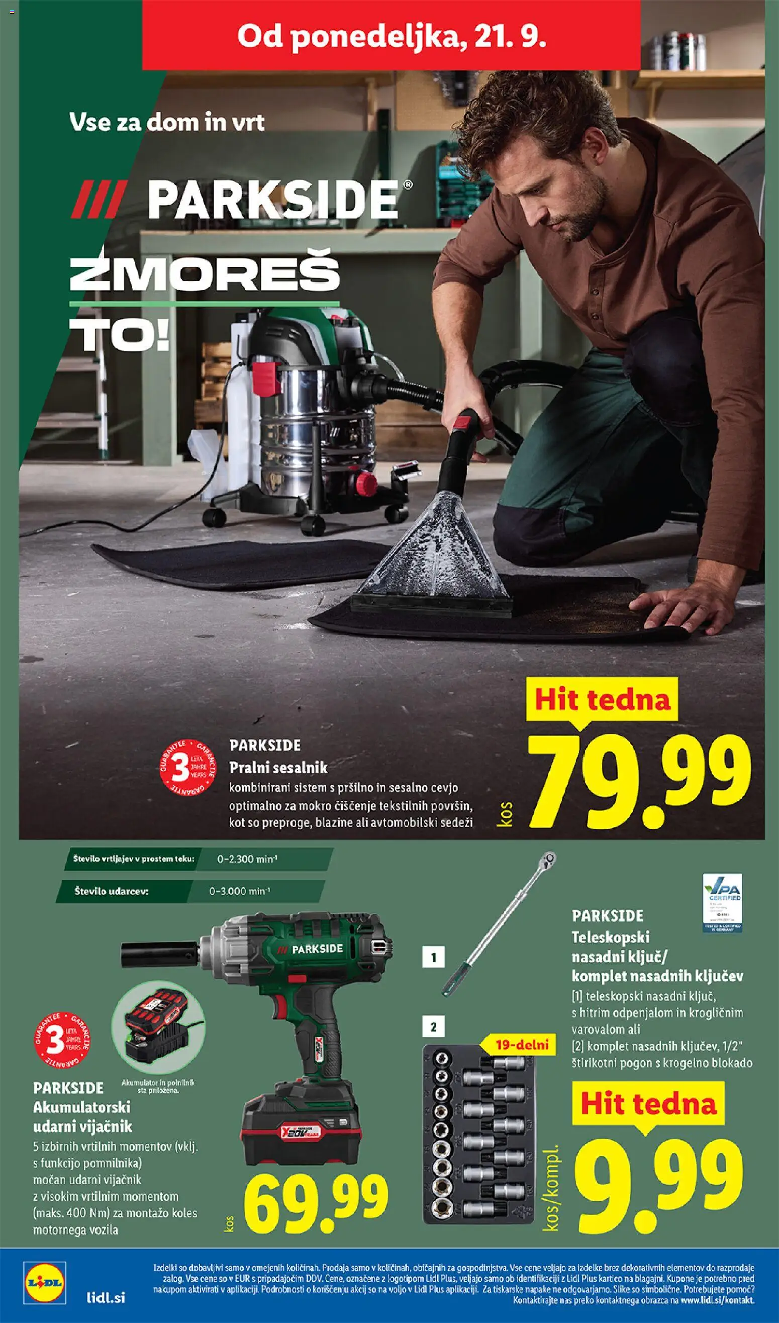 Novi Lidl katalog ponudbe – veljaven od 17.09.2026 | Stran: 50 | Izdelki: Akumulator, Polnilnik, Sesalnik
