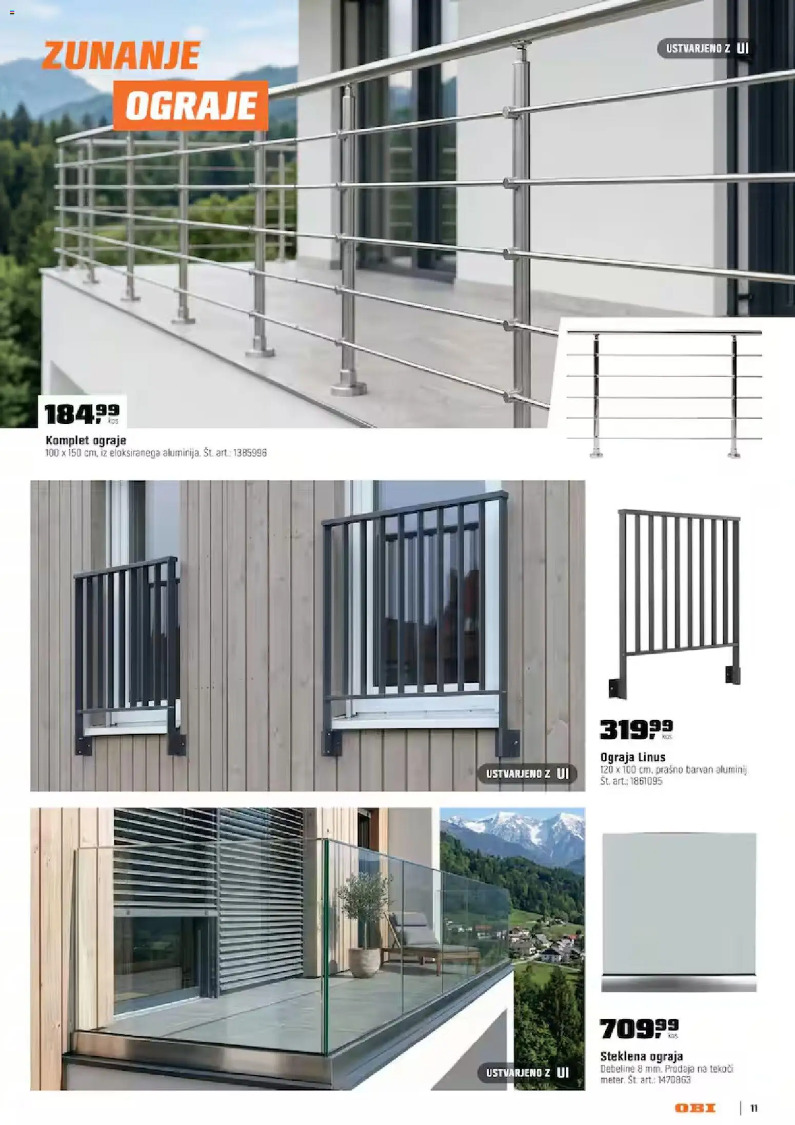 Novi OBI katalog ponudbe – veljaven od 01.09.2026 | Stran: 11 | Izdelki: Ograja