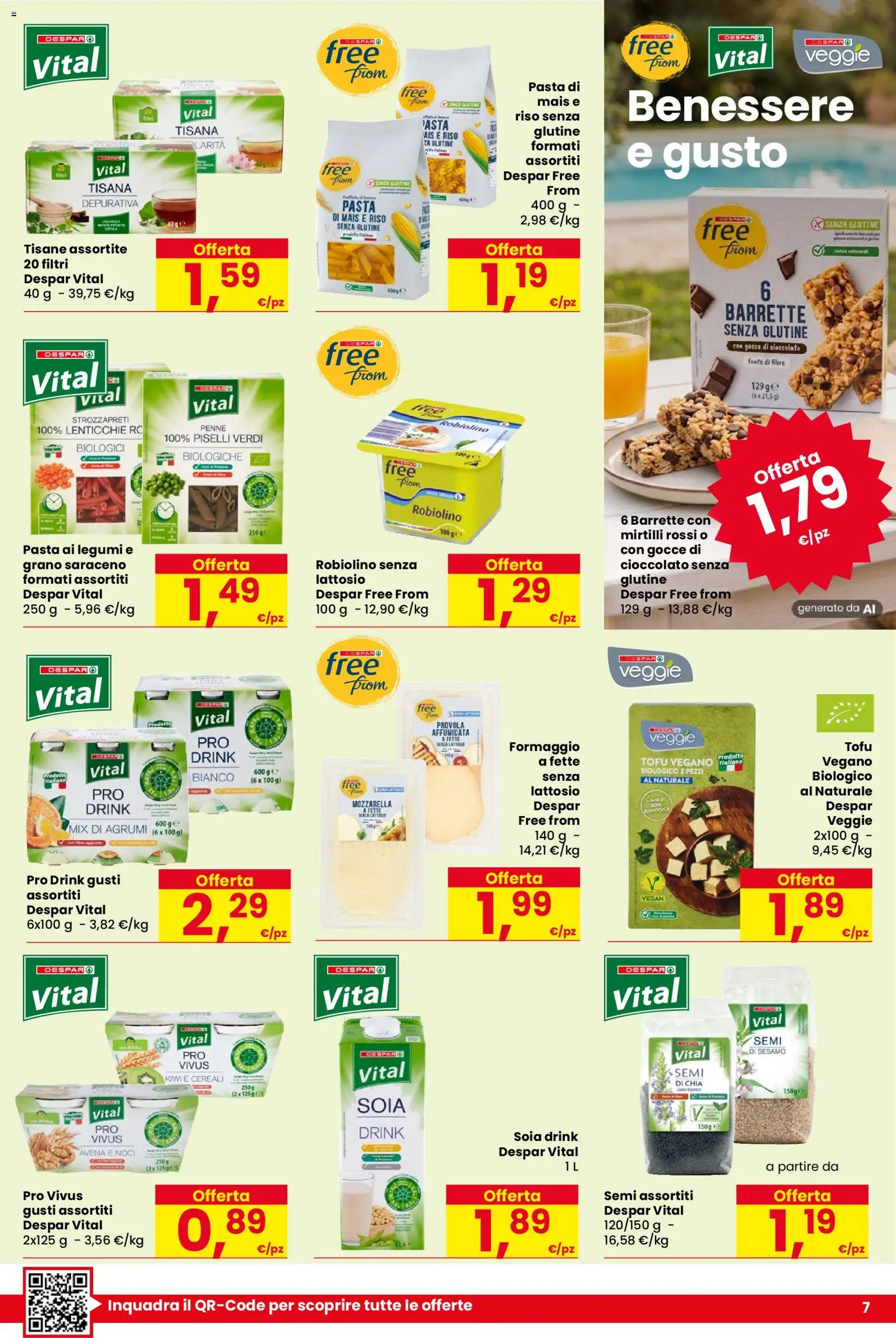 Volantino Despar del 17/09/2026 | Pagina: 7 | Prodotti: Cioccolato, Lenticchie, Mirtilli, Mais