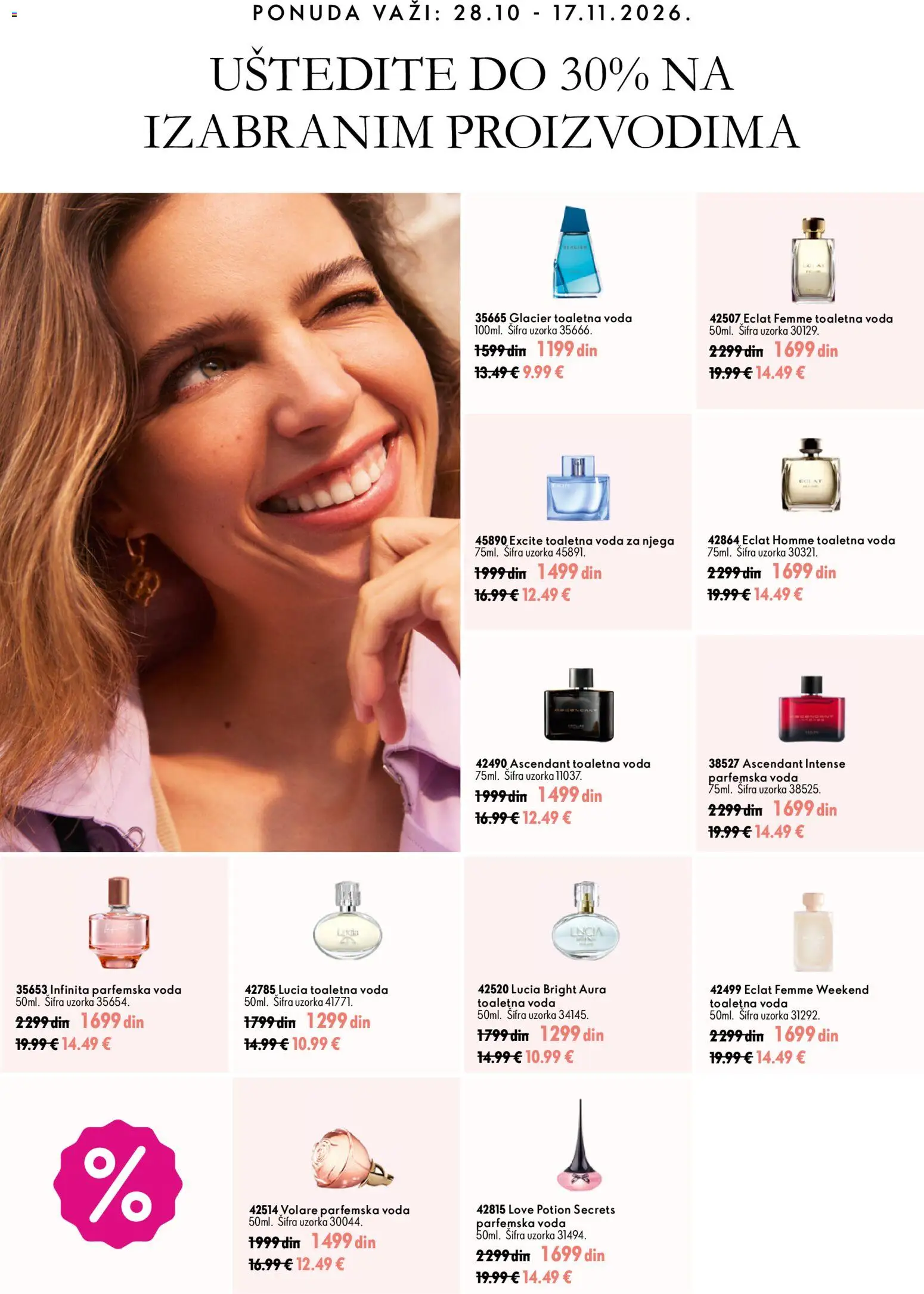 Oriflame katalog - važi od 28.10.2026 | Strana: 11 | Proizvode: Toaletna voda, Voda