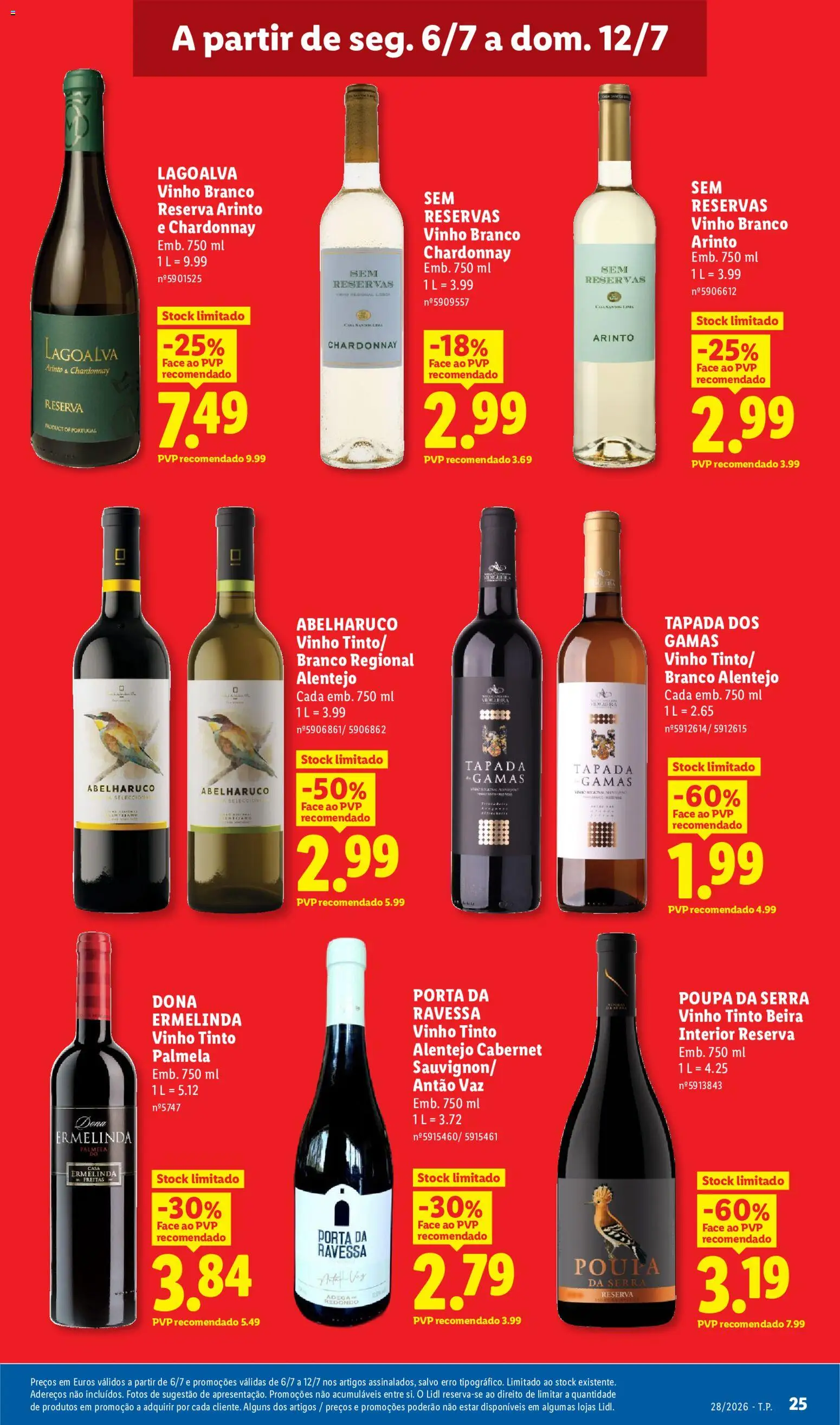 Lidl folheto │ válido de 06/07/2026 | Página: 25 | Produtos: Porta, Vinho, Vinho tinto